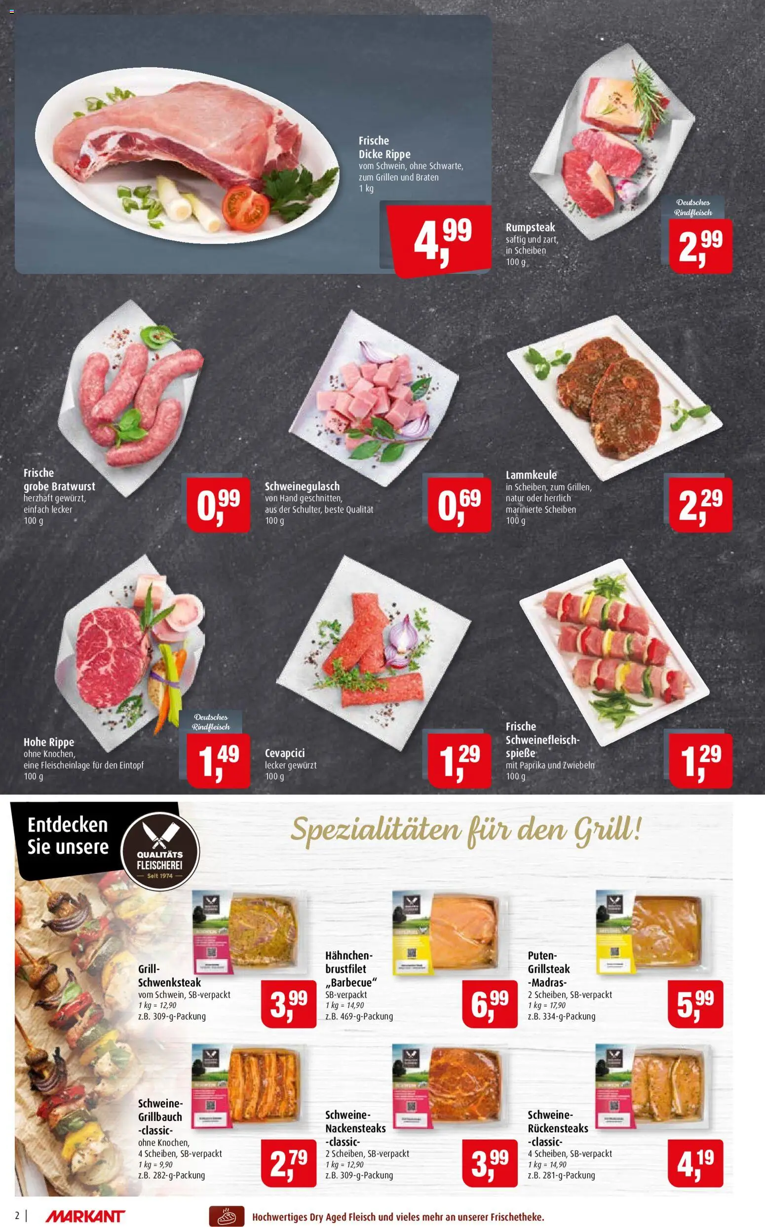 Markant Prospekt 	 – gültig ab 26.05.2026 | Seite: 2 | Produkte: Lammkeule, Paprika, Rindfleisch, Fleisch