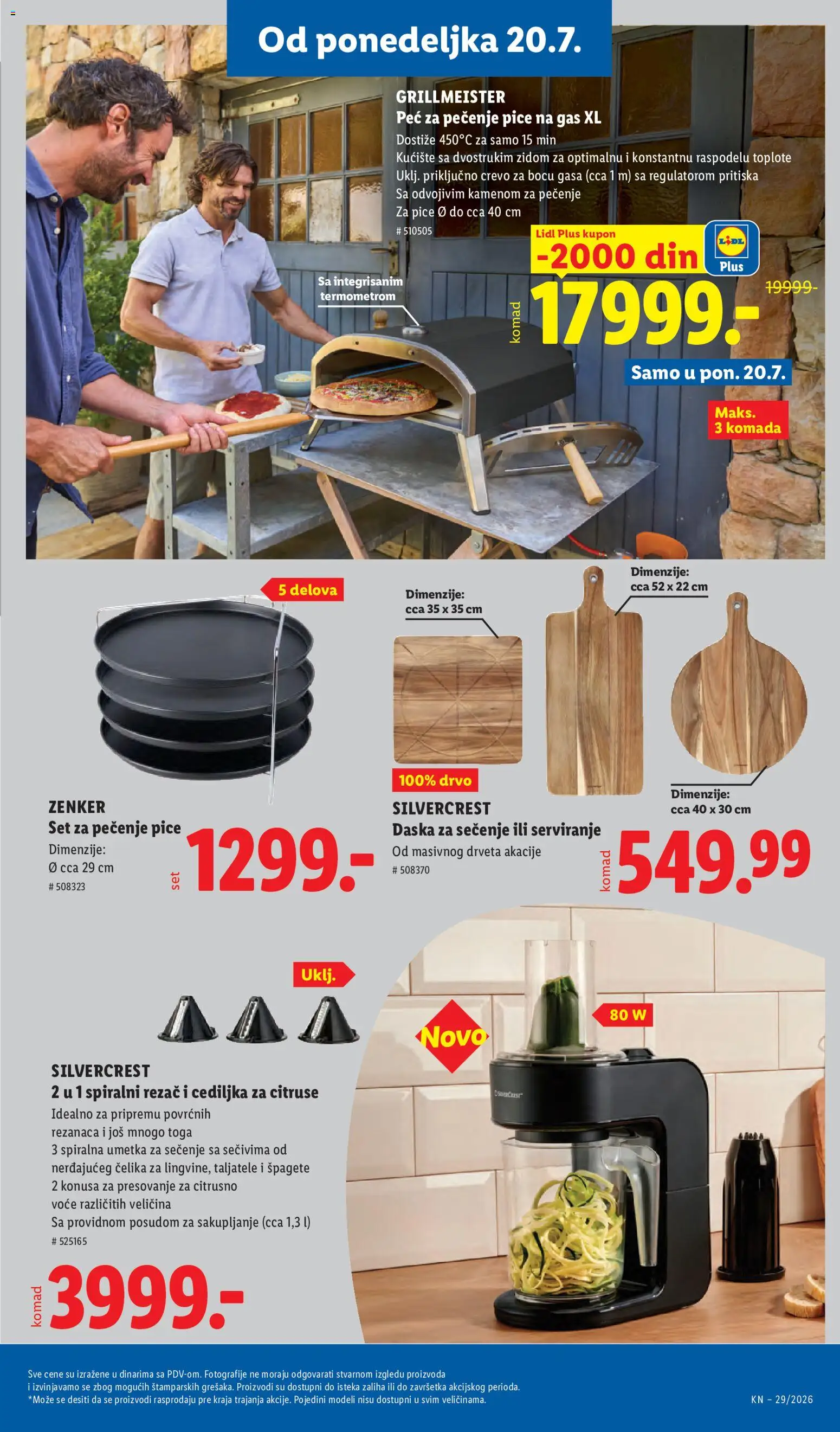 Lidl katalog - važi od 16.07.2026 | Strana: 95 | Proizvode: Cediljka za citruse, Daska za sečenje, Silvercrest, Rezač