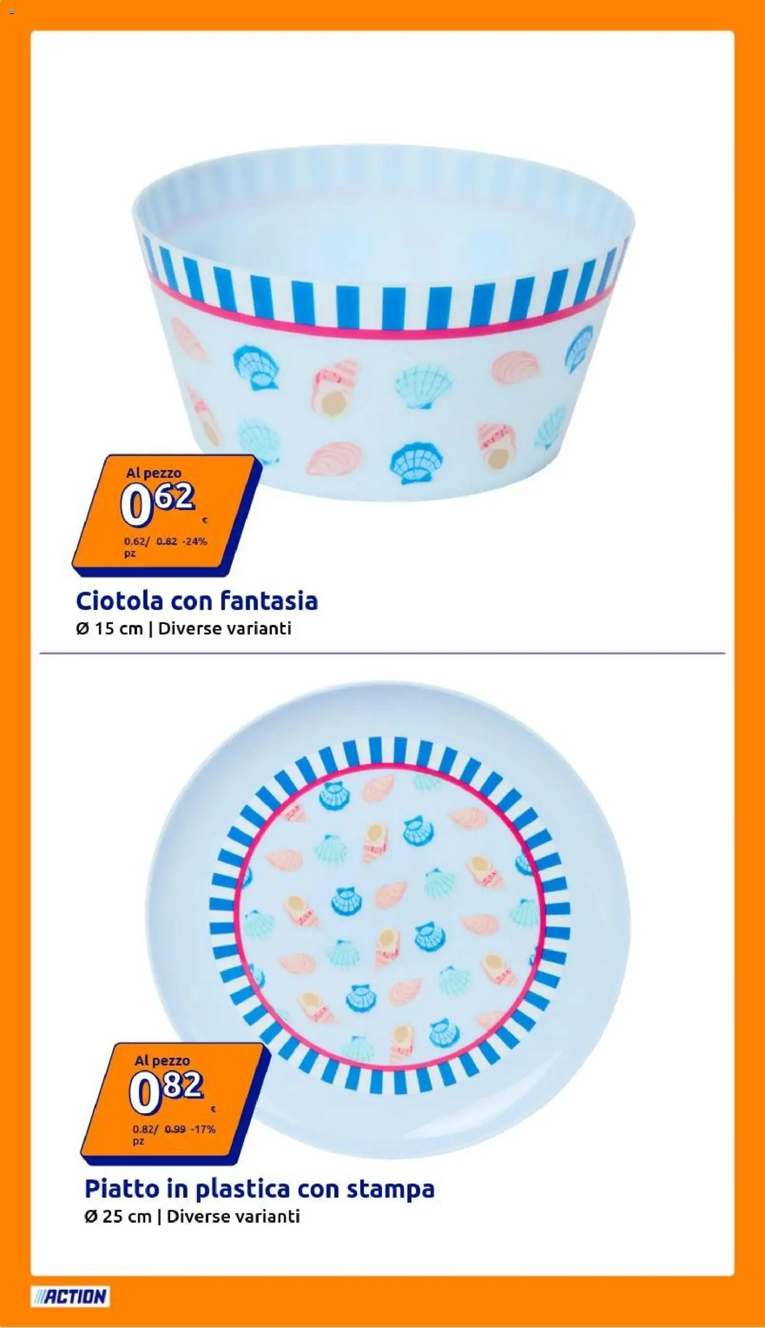 Volantino Action del 24/06/2026 | Pagina: 22 | Prodotti: Piatto, Stampa, Ciotola