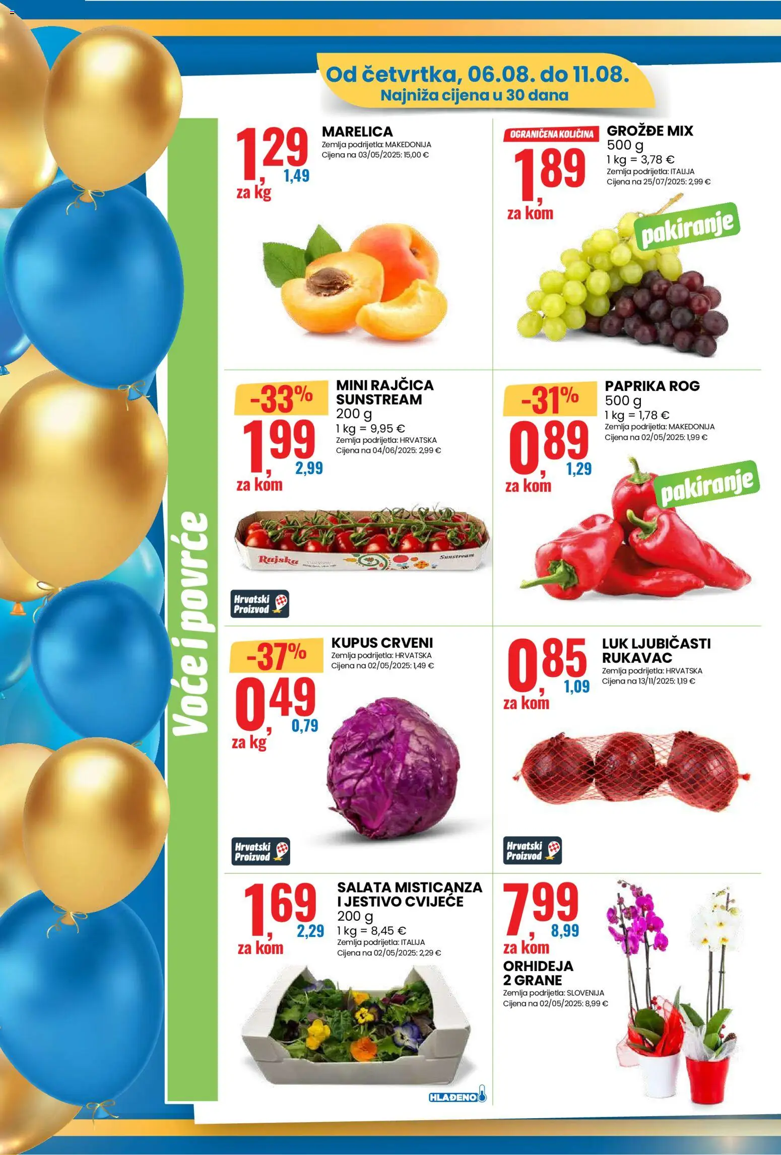 Eurospin katalog | vrijedi od 06.08.2026 | Stranica: 2 | Proizvodi: Cvijeće, Povrće, Kupus, Rajčica