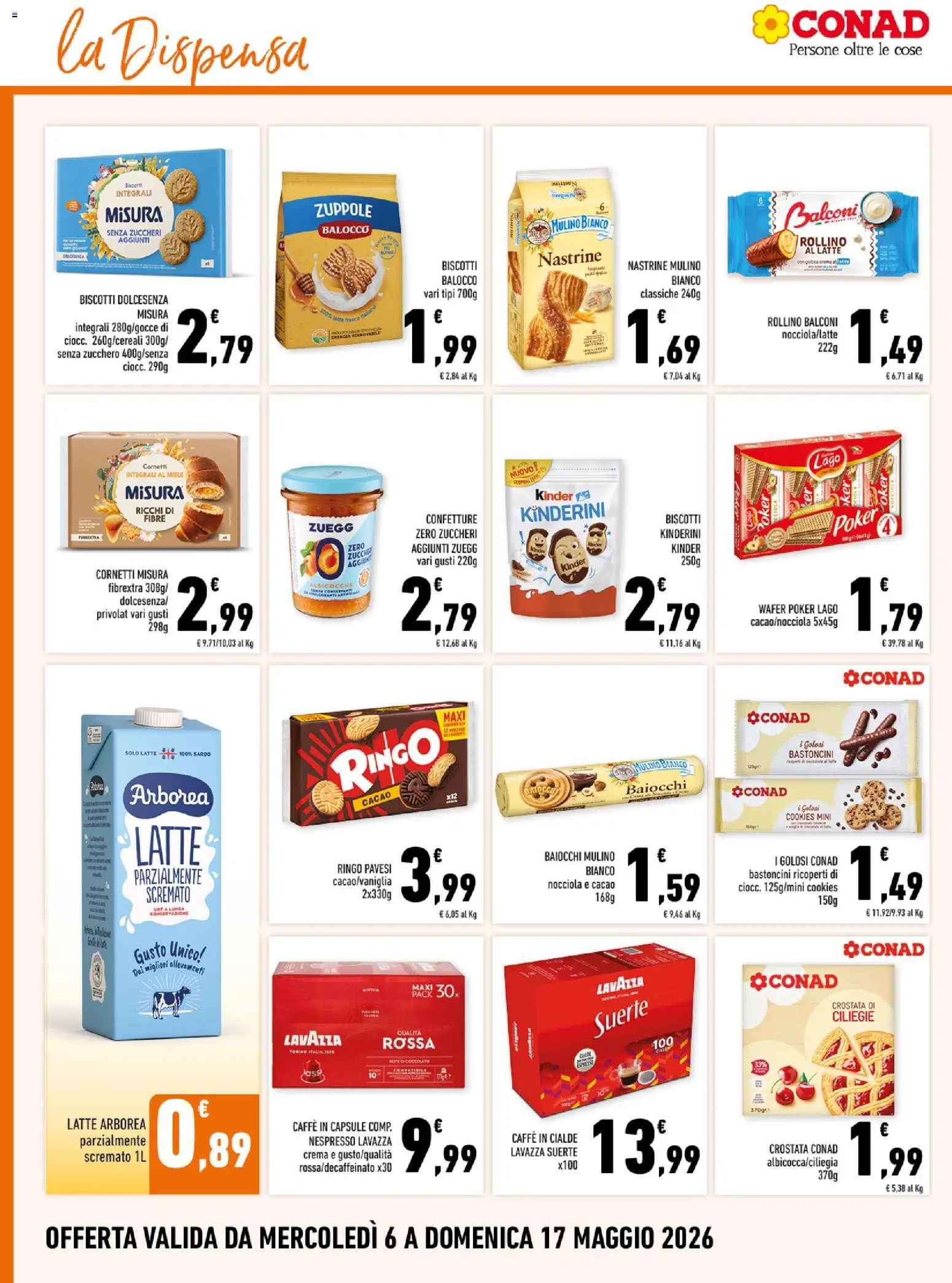 Volantino Conad del 06.05.2026 | Pagina: 12 | Prodotti: Crema, Biscotti, Zucchero, Cacao