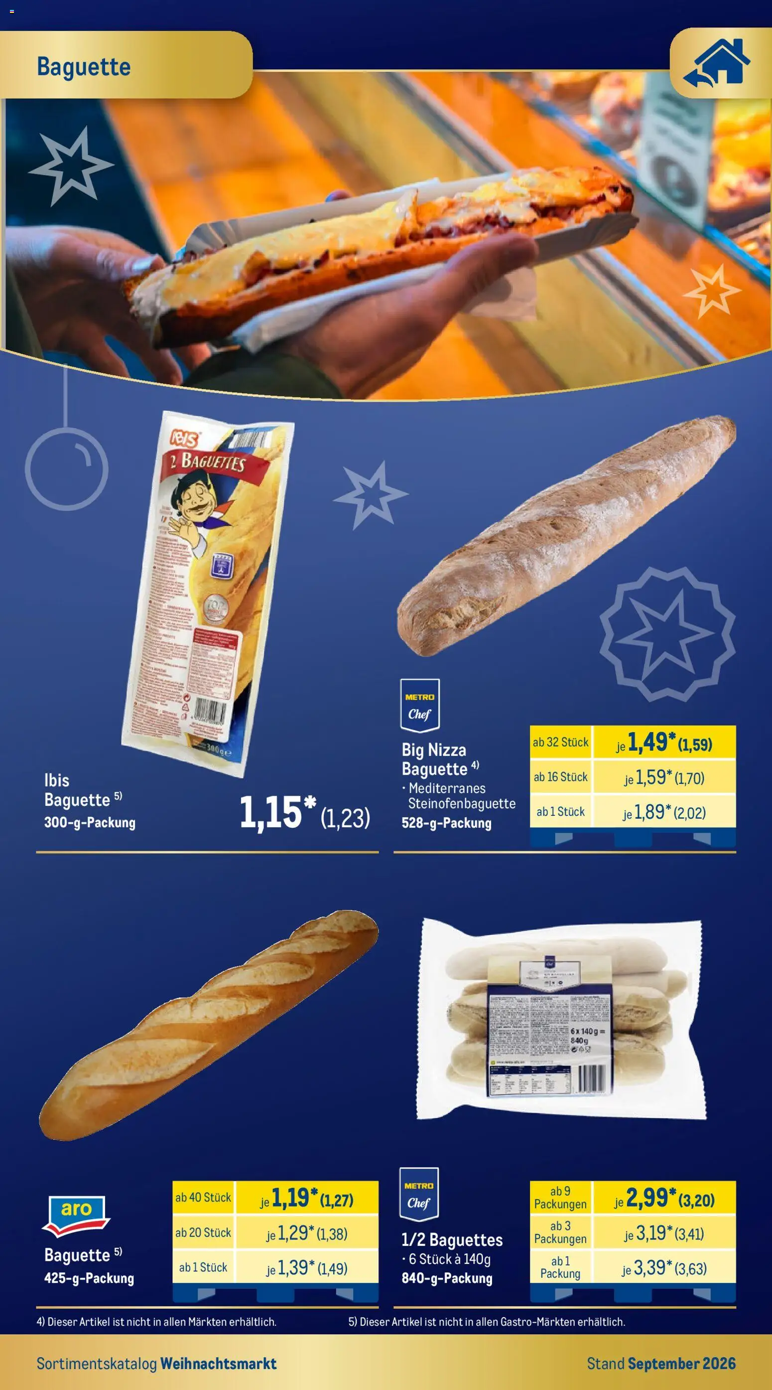 Metro Weihnachtsmarkt – gültig ab 01.09.2026 | Seite: 10 | Produkte: Baguette