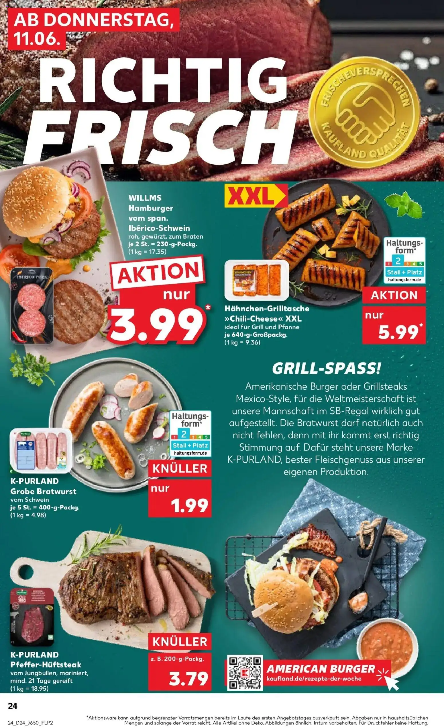 Kaufland Prospekt Kehl – gültig ab 08.06.2026 | Seite: 33 | Produkte: Grill, Bratwurst, Burger, Steak