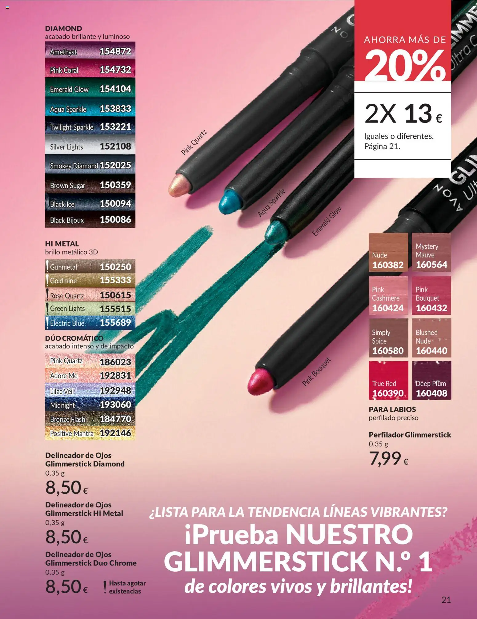 Catálogo AVON campaña 6 │ válido desde el 01.06.2026 | Página: 21 | Productos: Delineador de ojos, Delineador