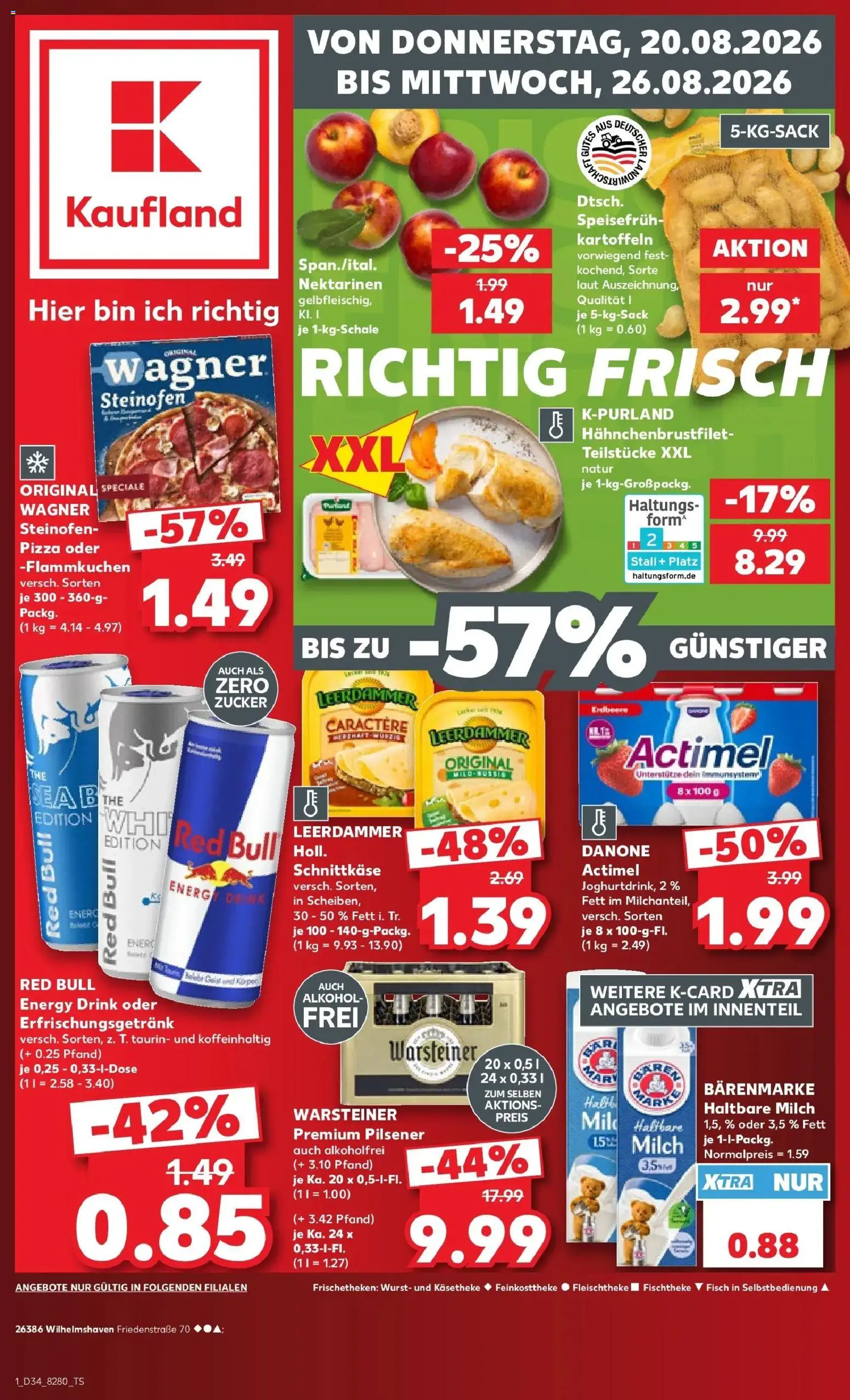 Prospekt Kaufland ab 20.08.2026 » Angebote Online zum Blättern | Seite: 1 | Produkte: Milch, Haltbare milch, Leerdammer, Zucker