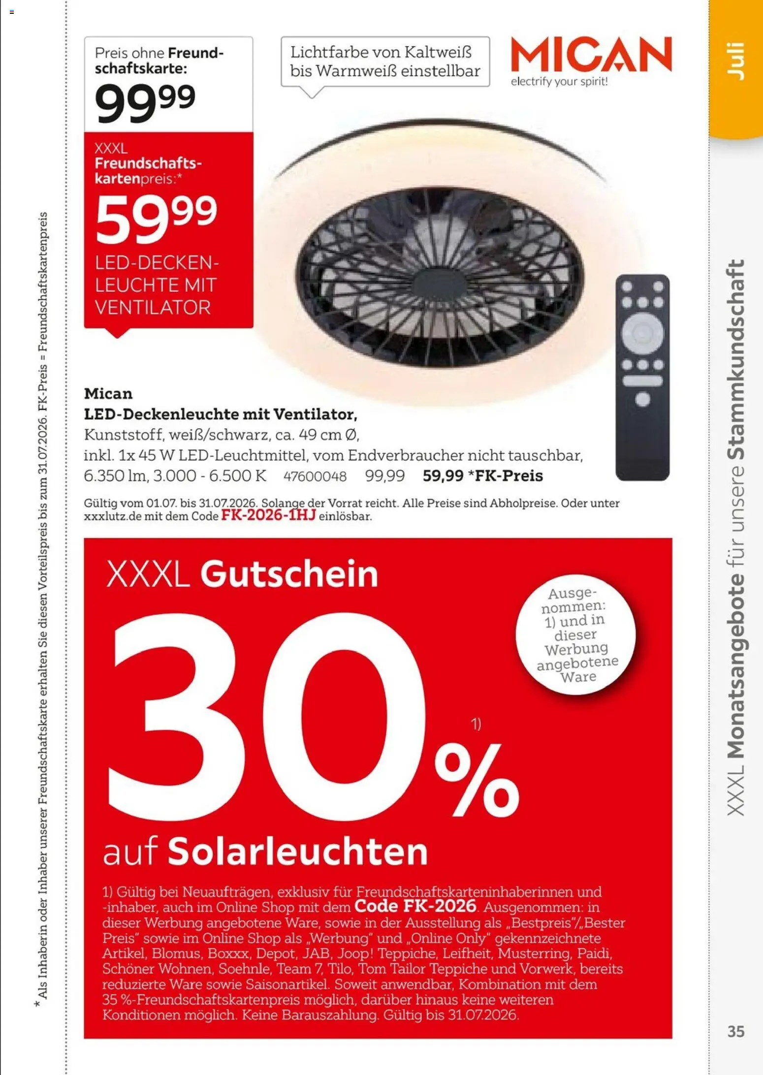 XXXL Lutz  Freundschaftskartenjournal – gültig ab 01.02.2026 | Seite: 35 | Produkte: Ventilator