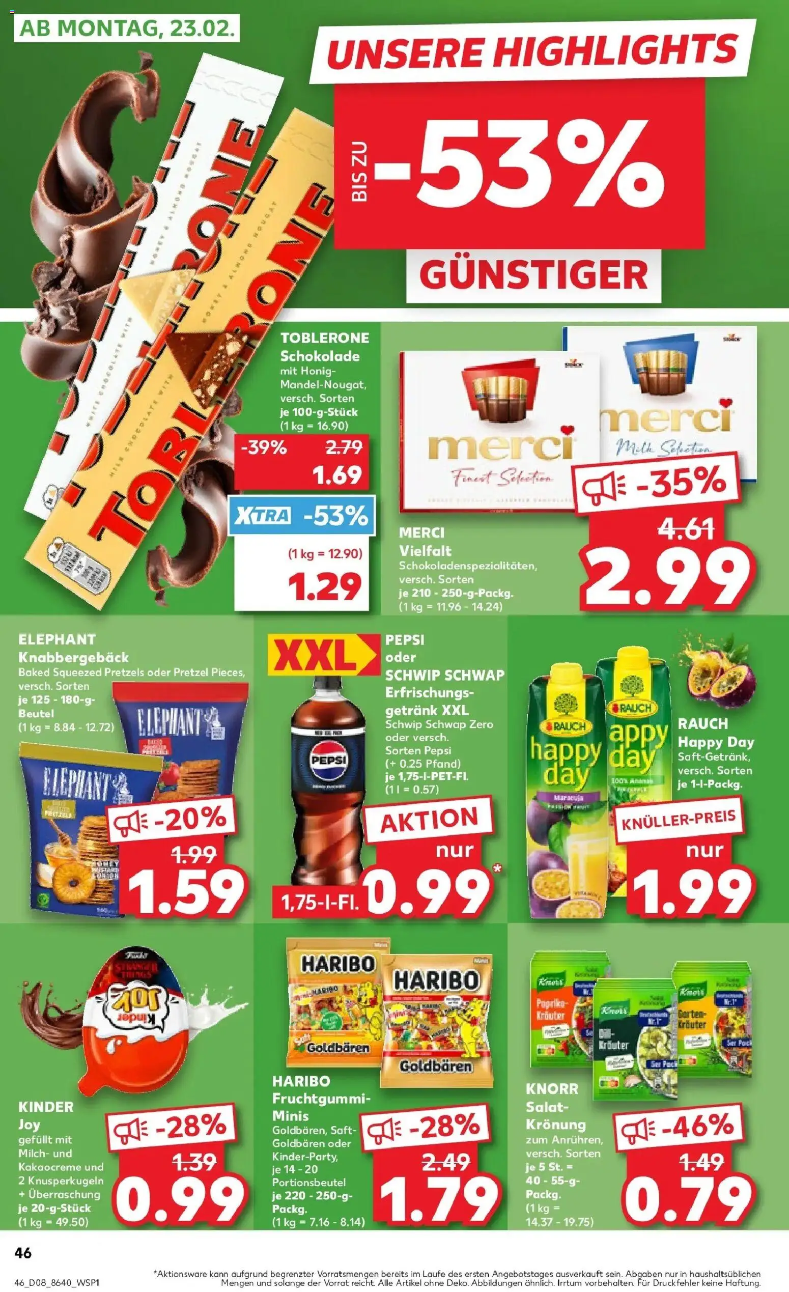 Kaufland prospekt Hermeskeil	 – gültig ab 19.02.2026 | Seite: 54 | Produkte: Haribo, Milch, Knorr, Saft