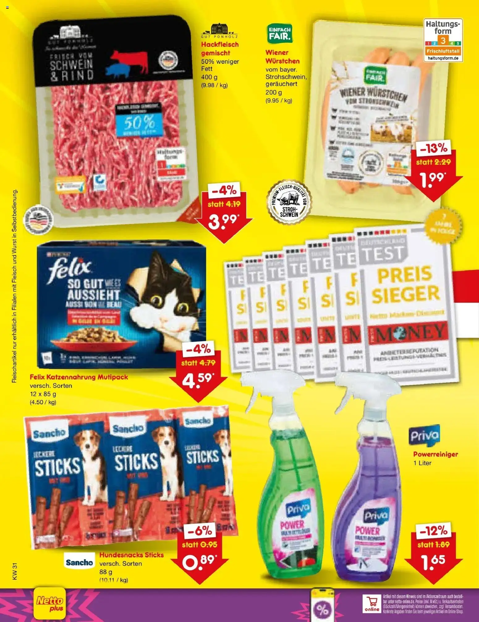 Netto Marken-Discount Prospekt Nürnberg – gültig ab 27.07.2026 | Seite: 36 | Produkte: Wiener wurstchen, Wurst, Fleisch, Hackfleisch