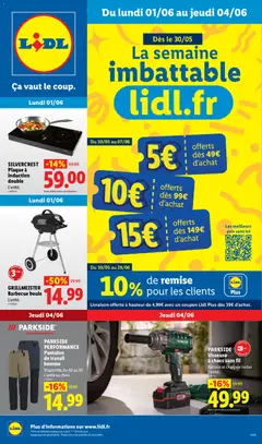 LIDL - Prévisualisation de LIDL catalogue les bonnes affaires Exclu Web valide à partir de 01.06.2026