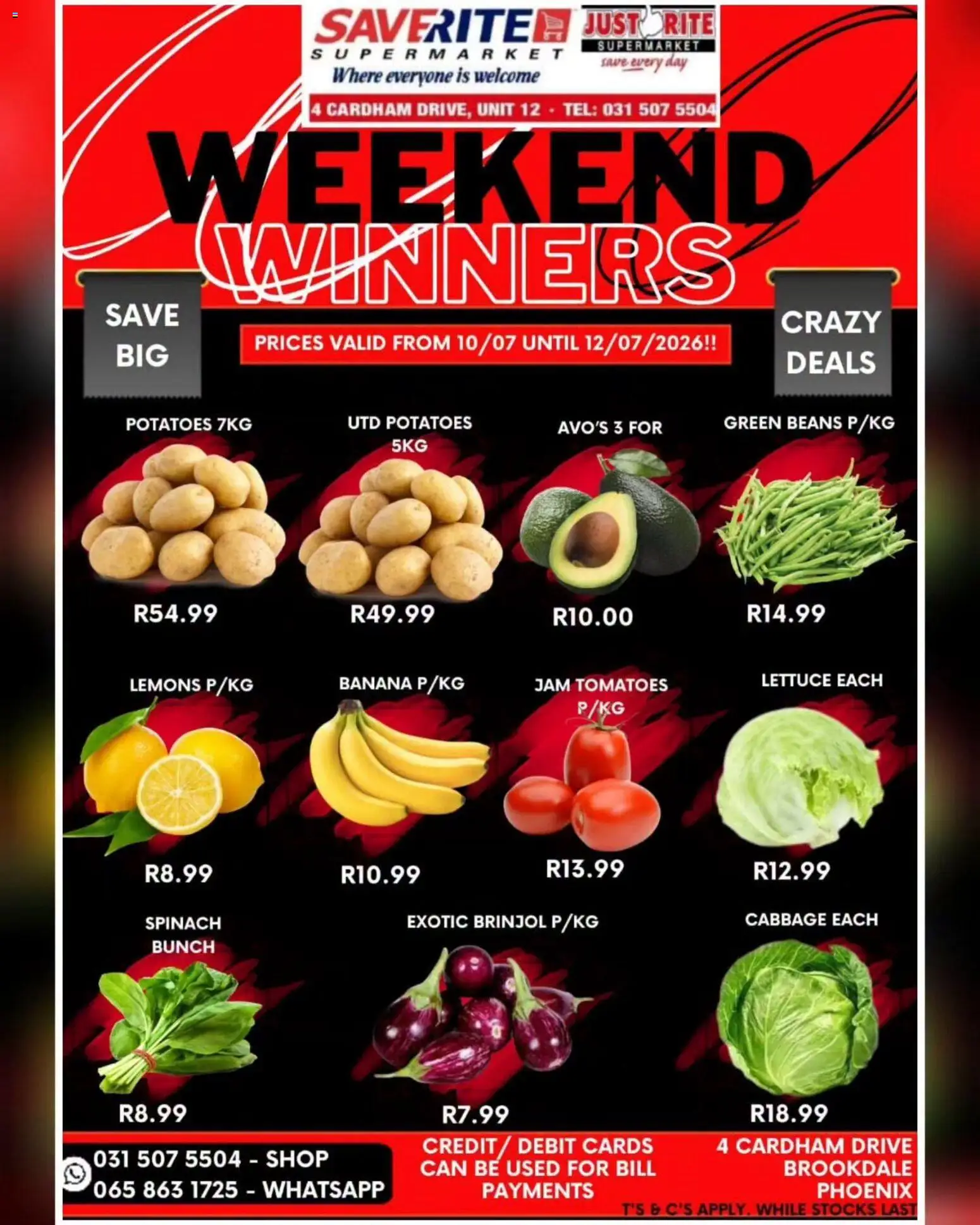 New Saverite catalogue – valid from 10/07/2026 | Page: 1 | Products: Beans, Jam, Tomatoes, Lettuce