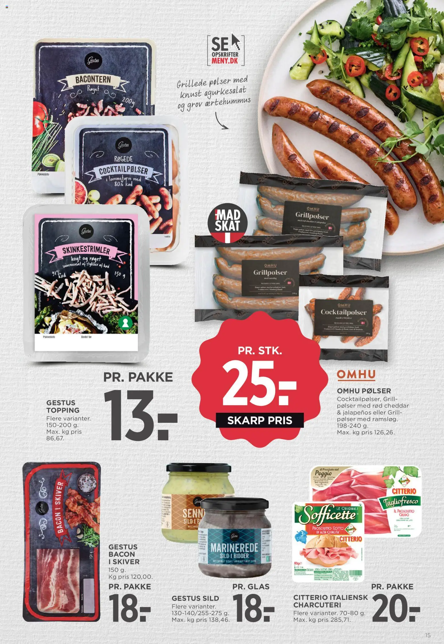 Meny tilbudsavis – gyldig fra 24.04.2026 | Side: 24 | Produkter: Pølser, Sild, Bacon, Grill