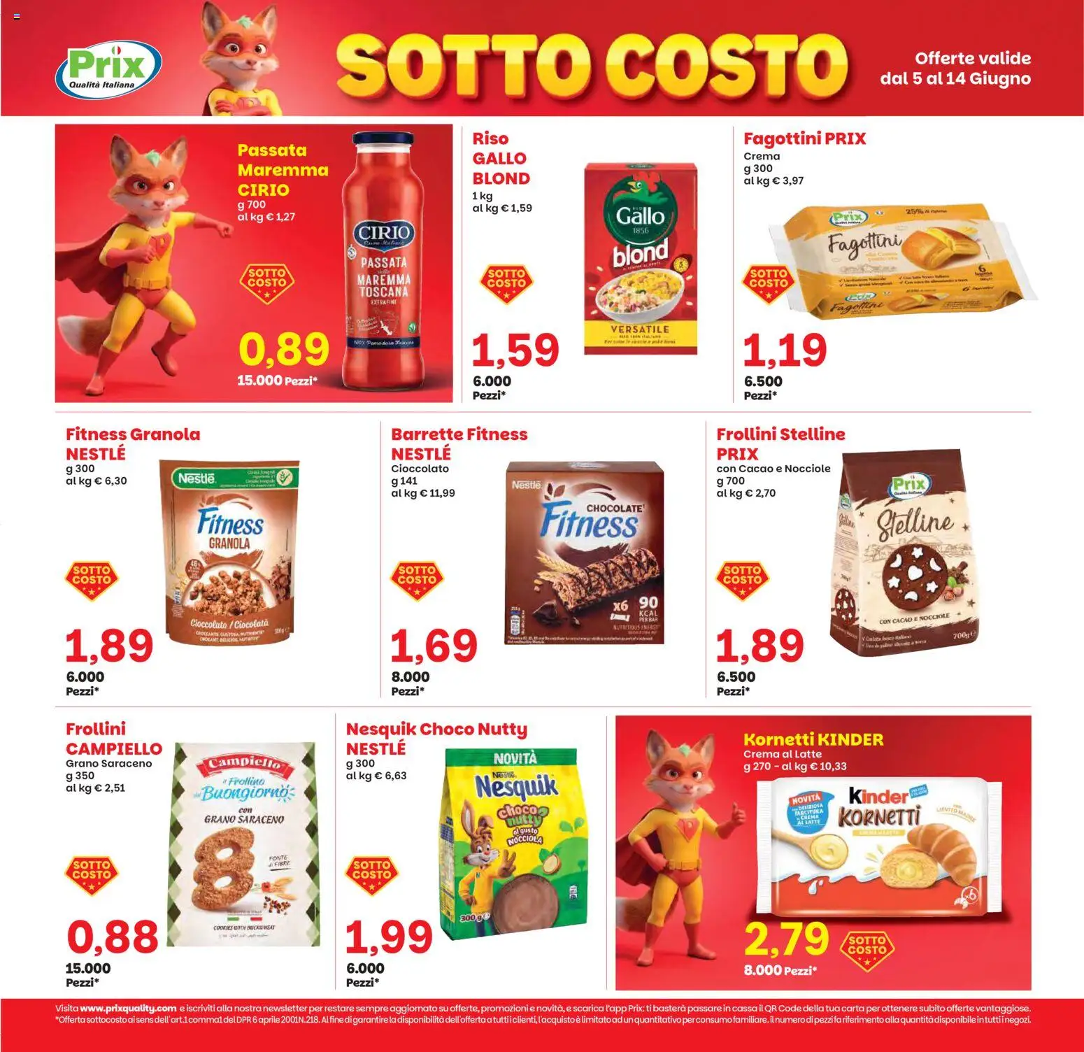 Volantino Prix del 05.06.2026 | Pagina: 4 | Prodotti: Cioccolato, Nocciole, Cacao, Frollini