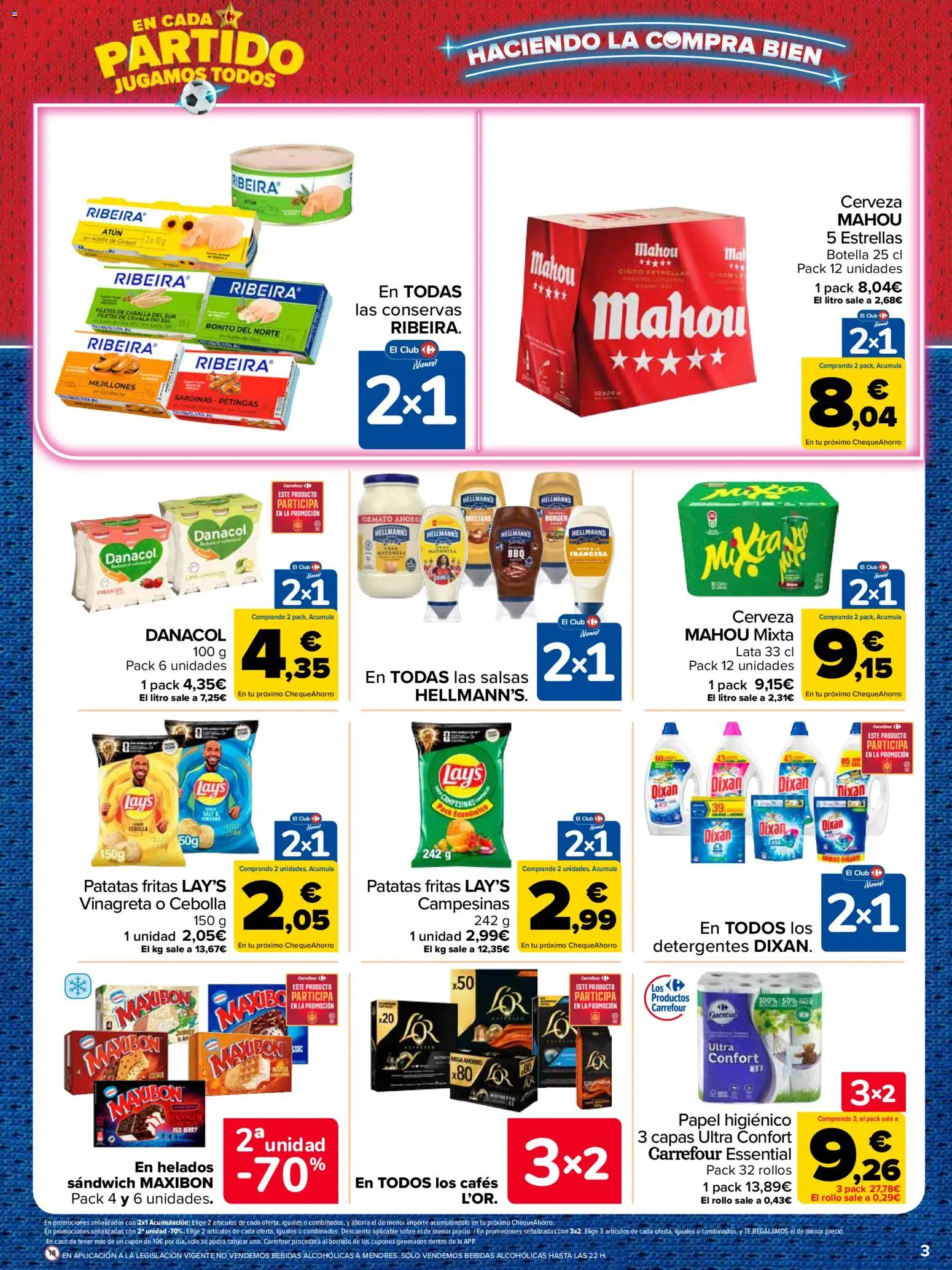Carrefour Precio Imbatible │ válido desde el 29.05.2026 | Página: 3 | Productos: Aceite, Cerveza, Papel higienico, Σταθμός εργασίας