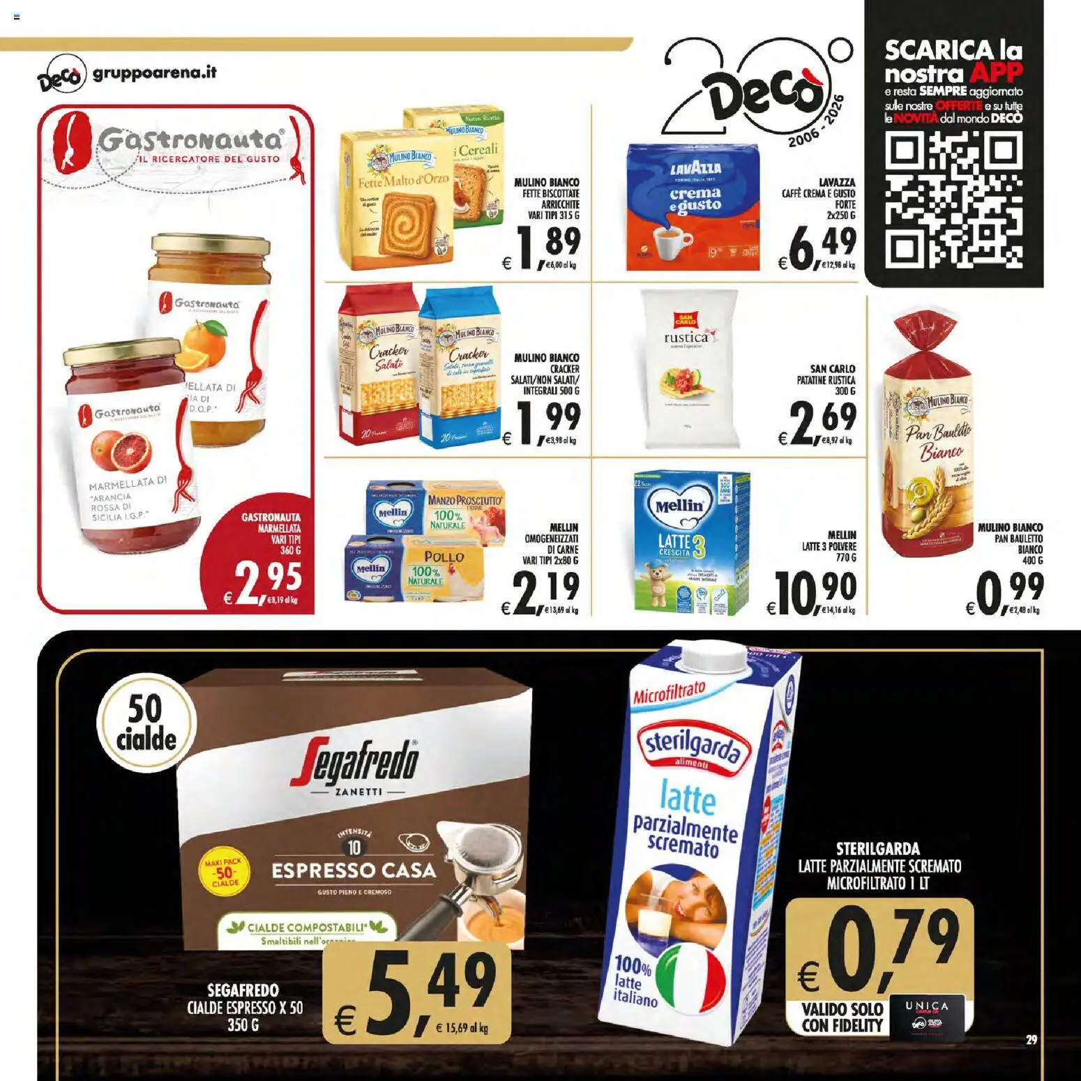 Volantino Decò del 21/08/2026 | Pagina: 29 | Prodotti: Latte, Cracker, Cialde, Marmellata
