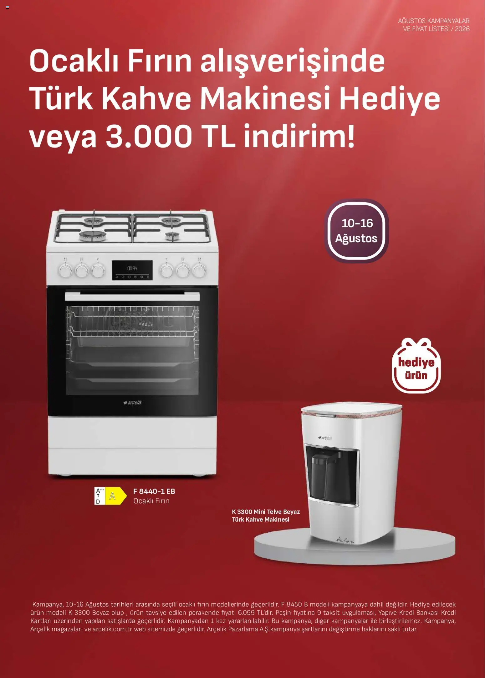 Arçelik - Ankastre Kataloğu - 10 Ağustos 2026 tarihinden itibaren geçerlidir | Sayfa: 6