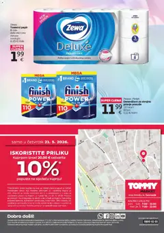Tommy Super ponuda povodom otvaranja u Dubrovniku - Pregled kataloga iz trgovine Tommy, vrijedi od 21.05.2026 | Stranica: 4 | Proizvodi: Deterdžent, Toaletni papir, Limun, Finish