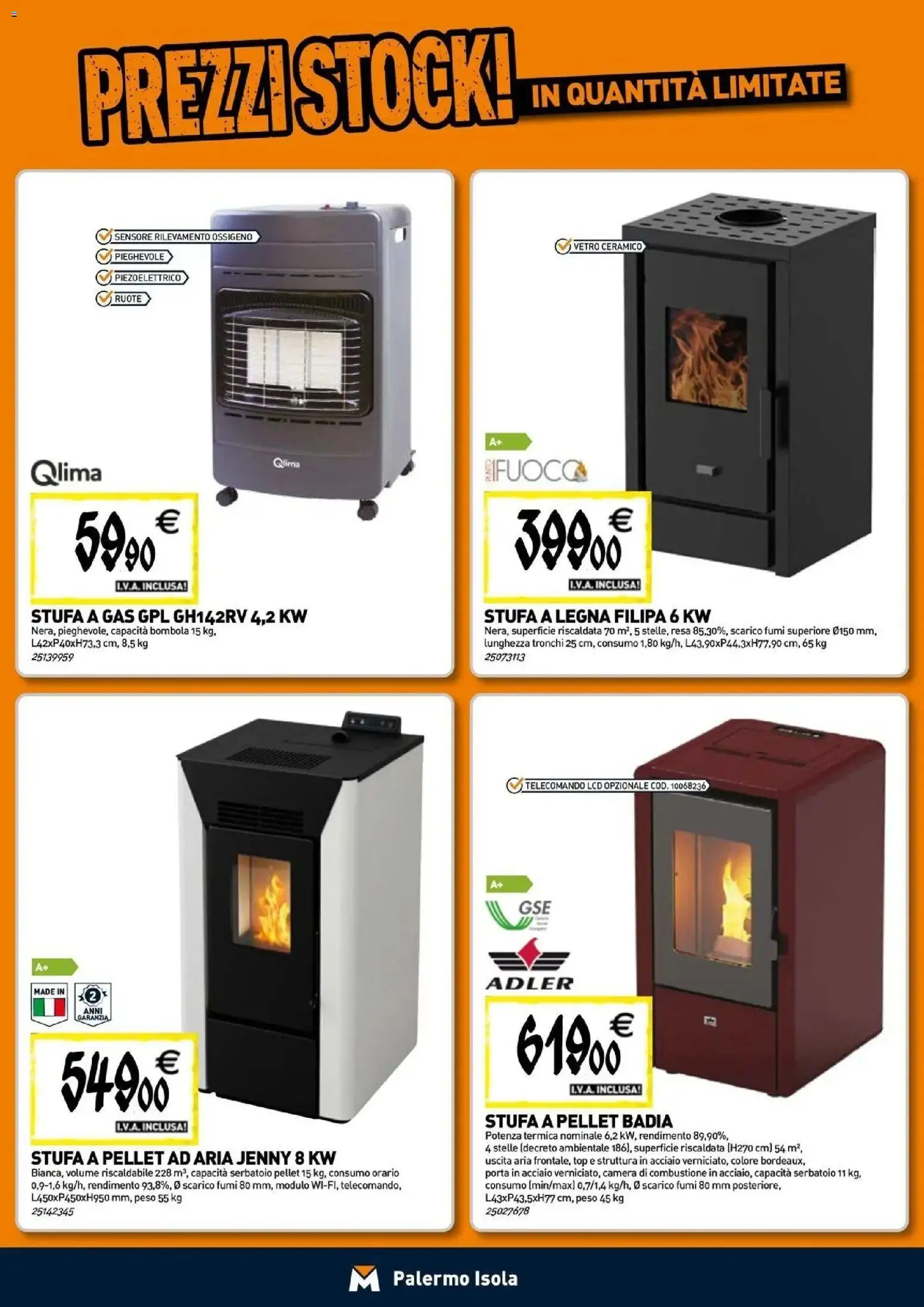 Nuovo TECNOMAT catalogo Isola delle Femmine dal 24/09/2026 > offerte anteprima 🛍️ | Pagina: 8 | Prodotti: Pellet, Stufa a pellet, Stufa, Top