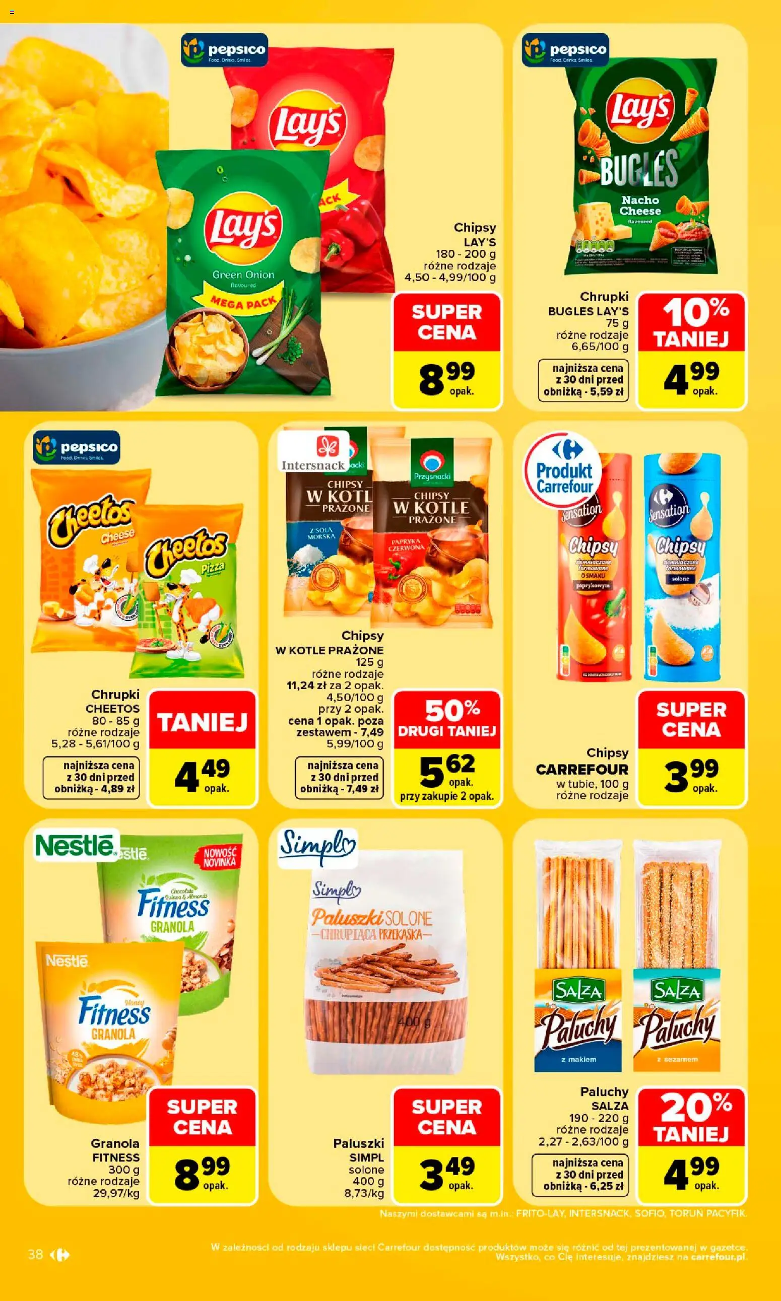 Carrefour gazetka od 10.08.2026 | Strona: 40 | Produkty: Chipsy, Papryka, Paluszki, Pizza