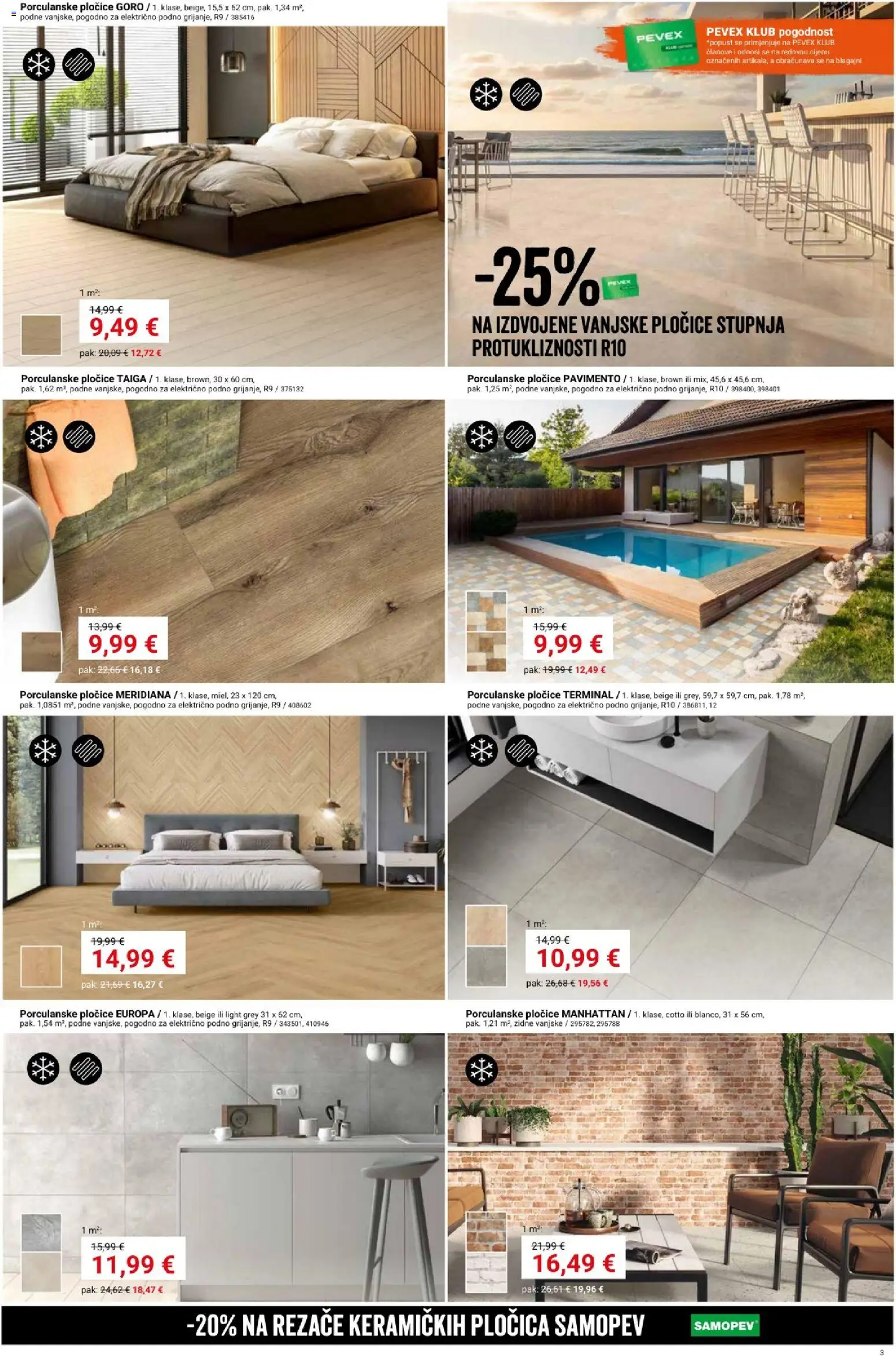 Pevex katalog | vrijedi od 17.09.2026 | Stranica: 3 | Proizvodi: Pločice