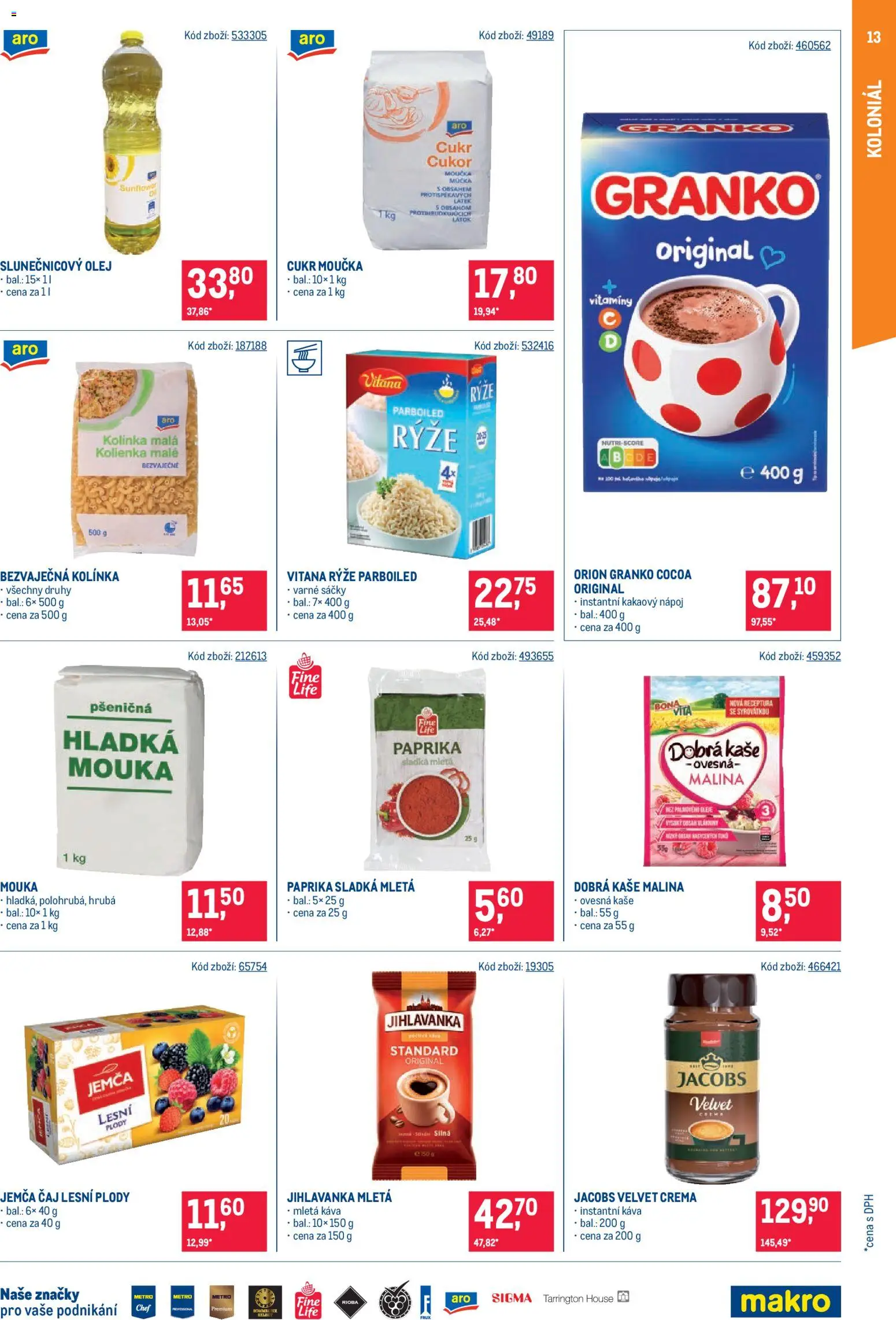 Makro leták - Maloobchod od 09.09.2026 | Strana: 13 | Produkty: Vitamíny, Paprika, Velvet, Jacobs velvet