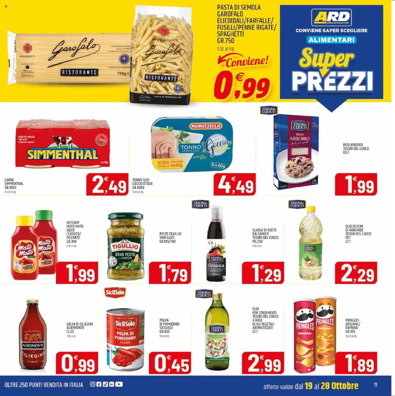 Volantino ARD Discount del 19/10/2026 | Pagina: 19 | Prodotti: Garofalo, Pasta, Aceto, Glassa