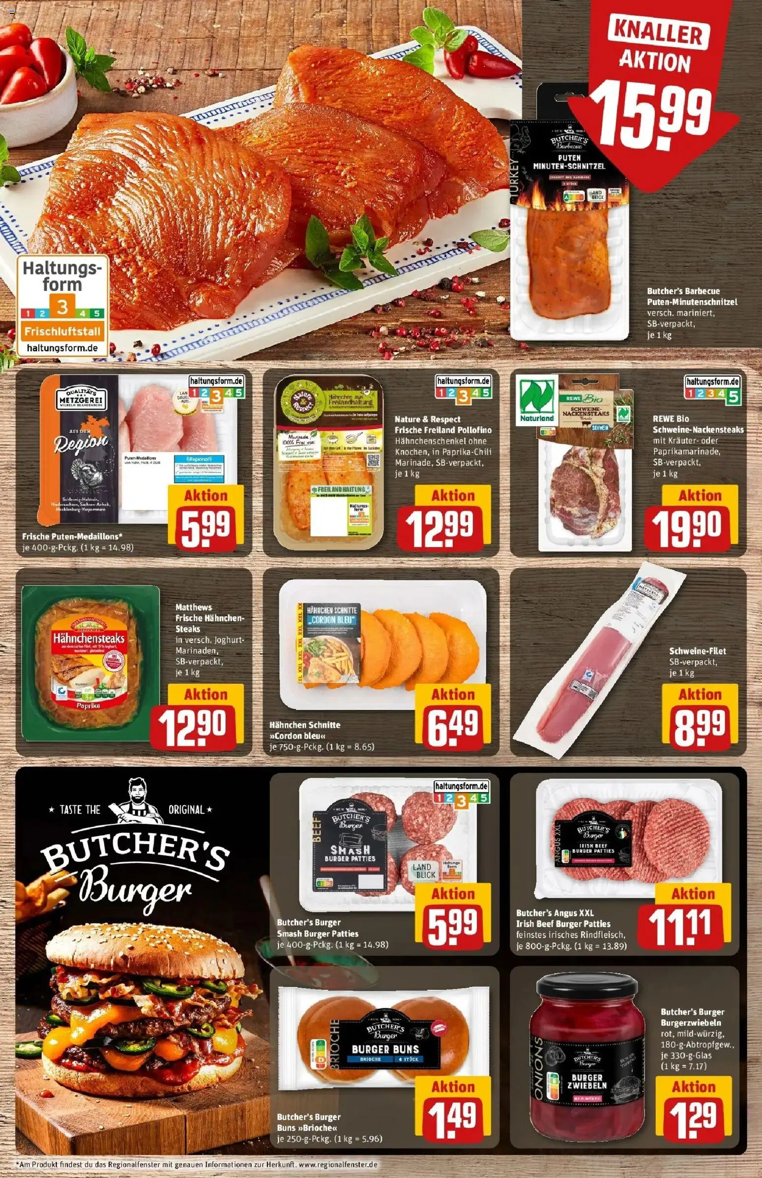 REWE Prospekt ab 24.08.2026 zum Blättern » Angebote | Seite: 9 | Produkte: Nackensteaks, Hahnchenschenkel, Burger, Schweinefilet