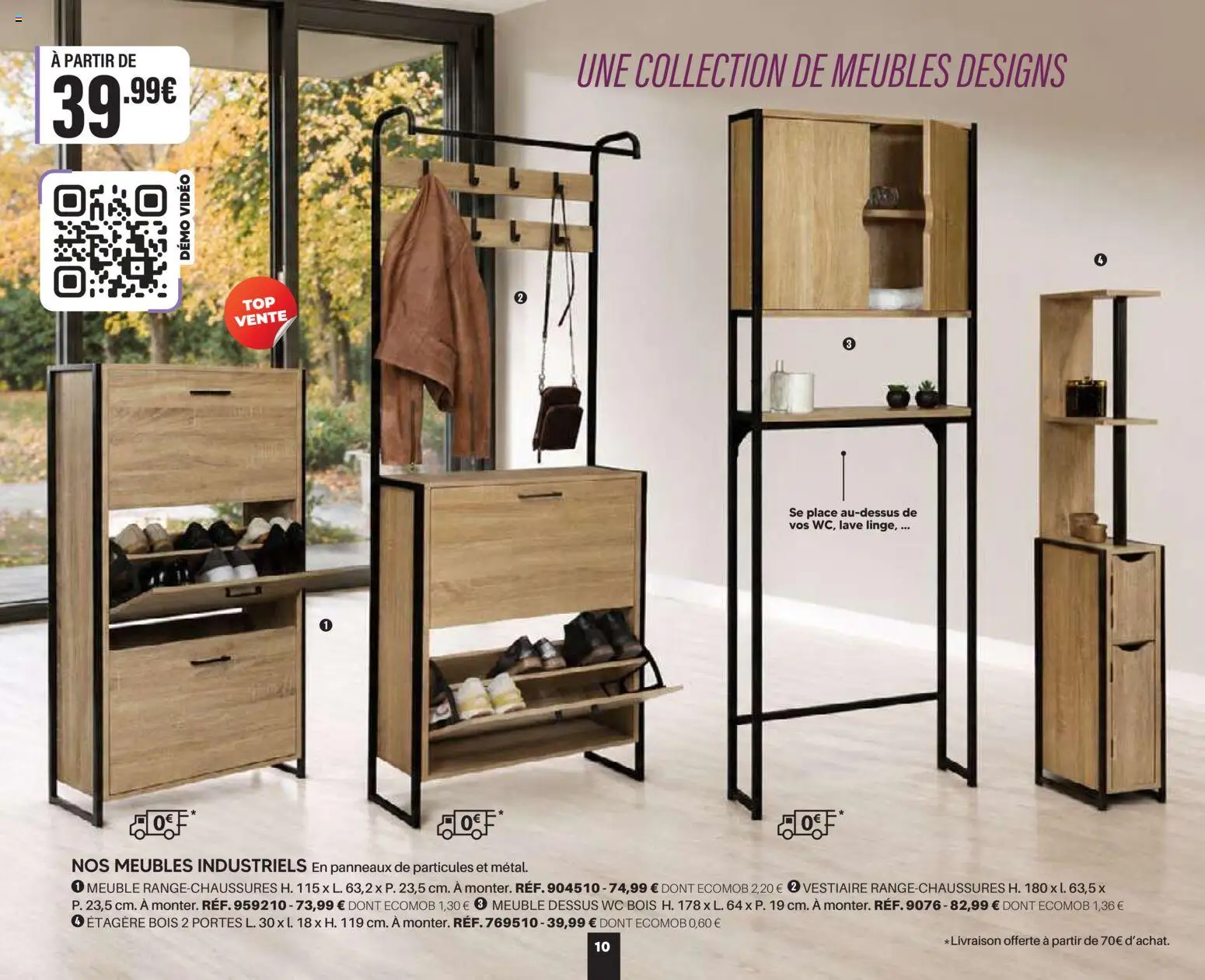{H1} | Page: 10 | Produits: Meuble, Vidéo, Étagère, Portes
