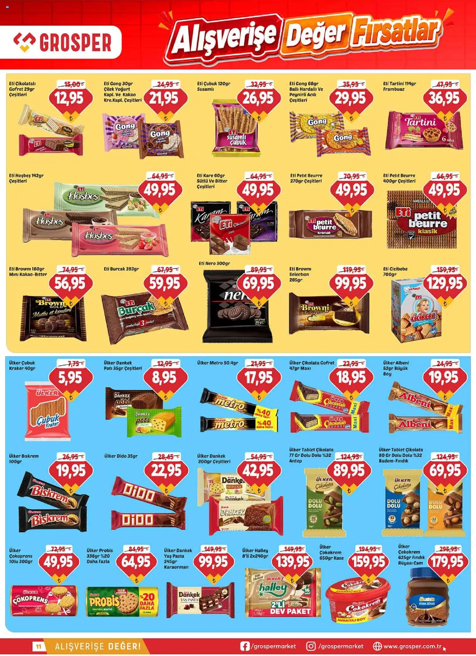 Grosper Katalog - 16 Eylül 2026 tarihinden itibaren geçerlidir | Sayfa: 11 | Ürünler: Kaşe, Yoğurt, Fındık, Tablet