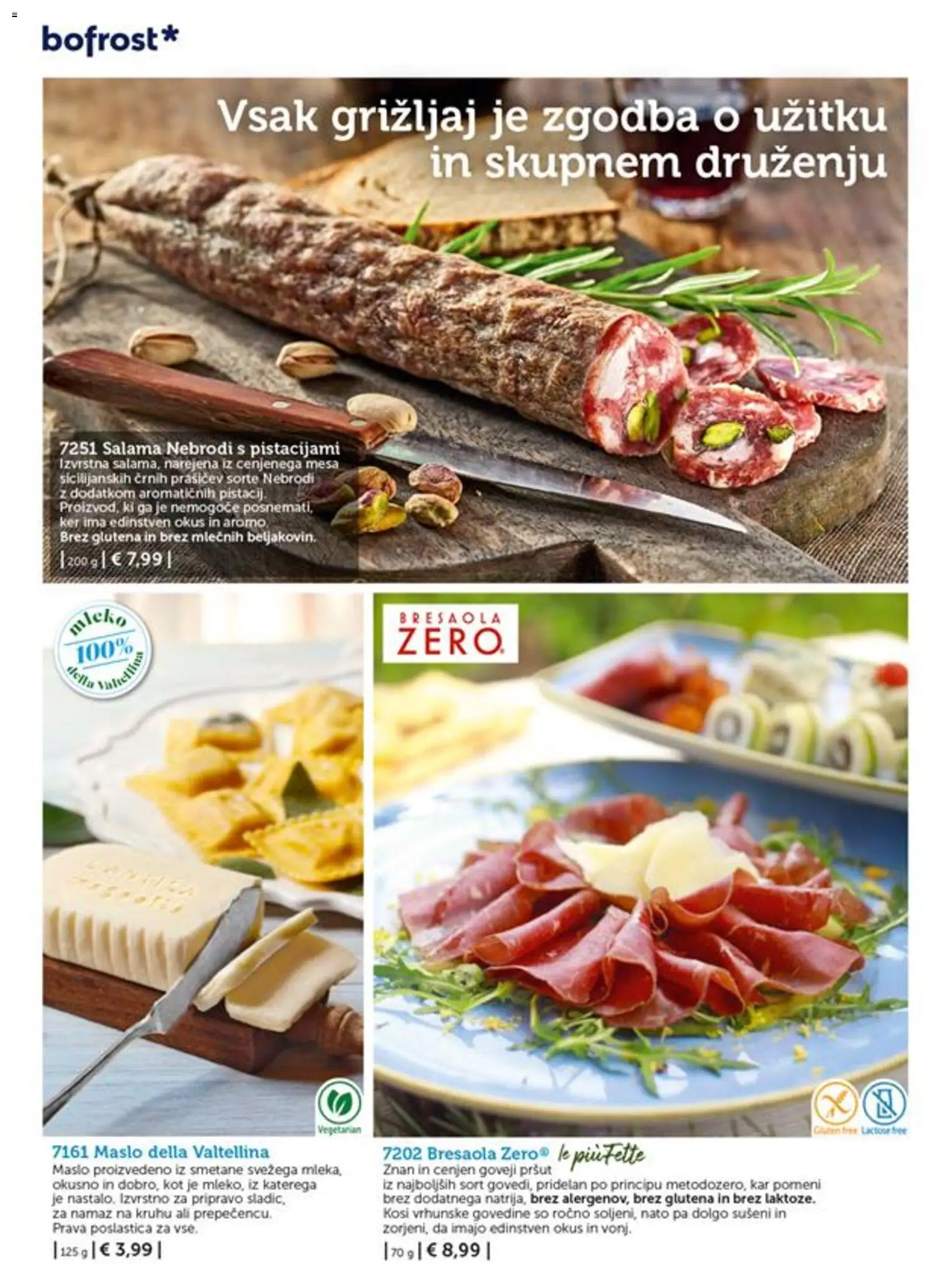 Novi Bofrost katalog ponudbe – veljaven od 01.07.2026 | Stran: 46 | Izdelki: Pršut, Namaz, Mleko, Maslo