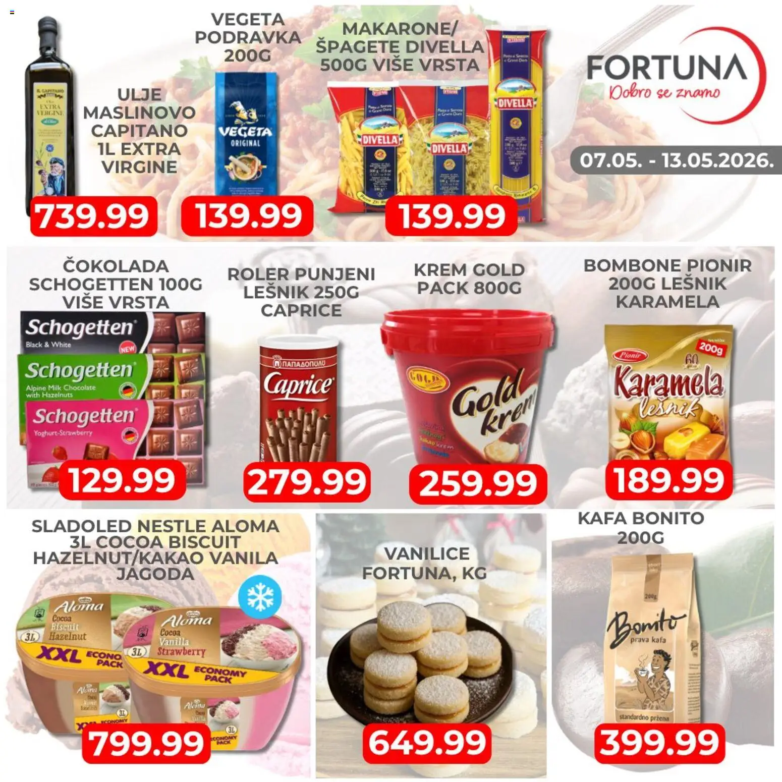 Fortuna Market katalog - važi od 07.05.2026 | Strana: 11 | Proizvode: Jagoda, Ulje, Kafa, Čokolada