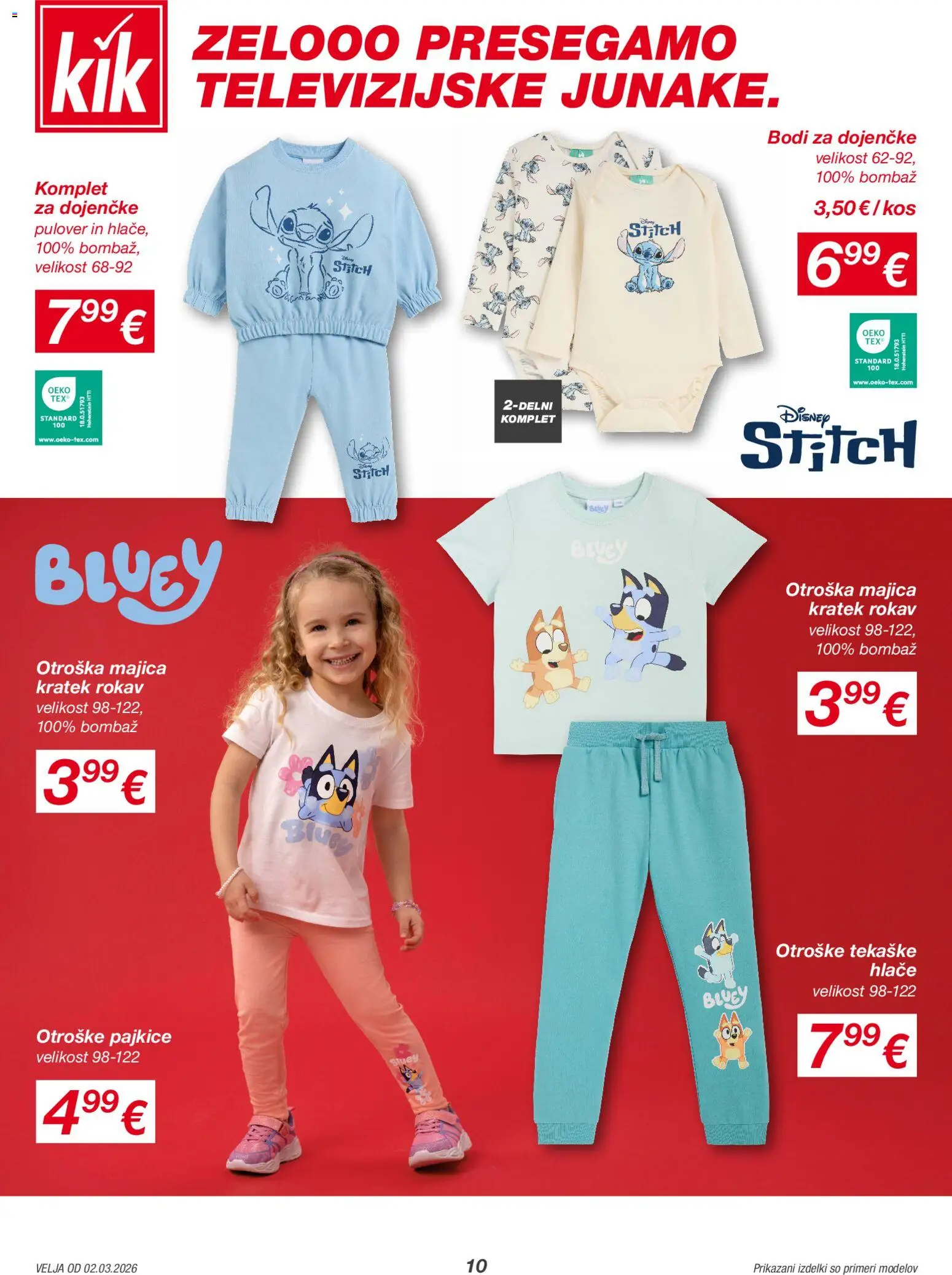 Novi Kik katalog ponudbe – veljaven od 02.03.2026 | Stran: 10 | Izdelki: Pajkice, Kos, Pulover, Hlace