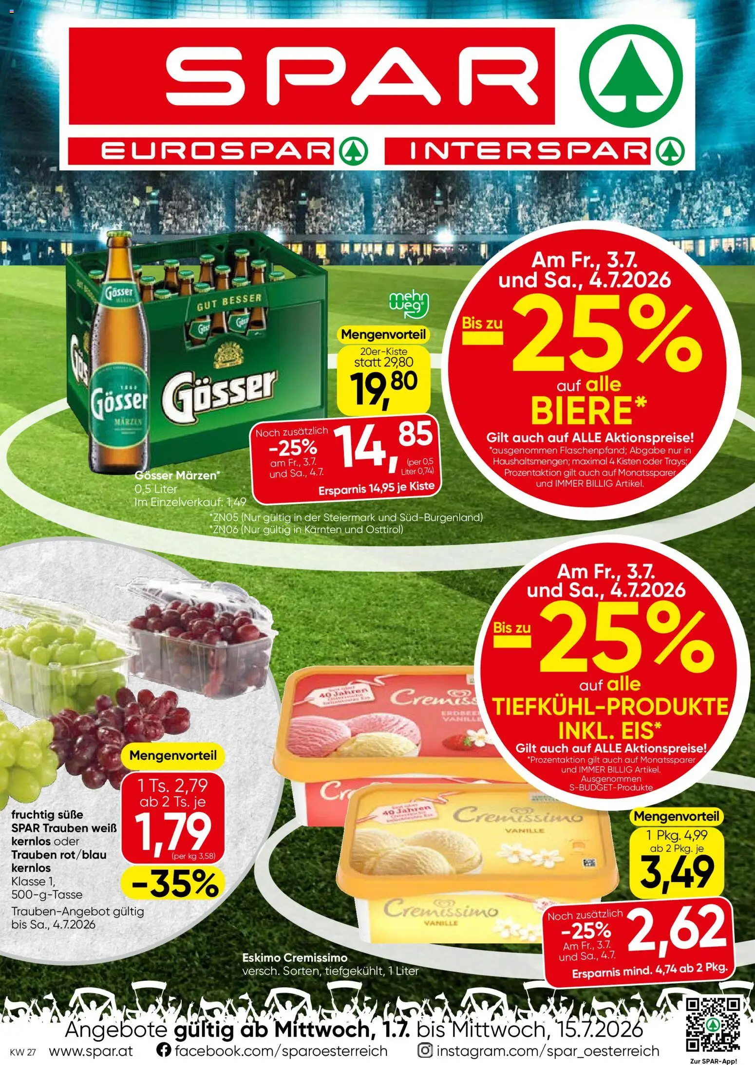 Spar Flugblatt - Kärnten gültig ab 01.07.2026 | Seite: 1