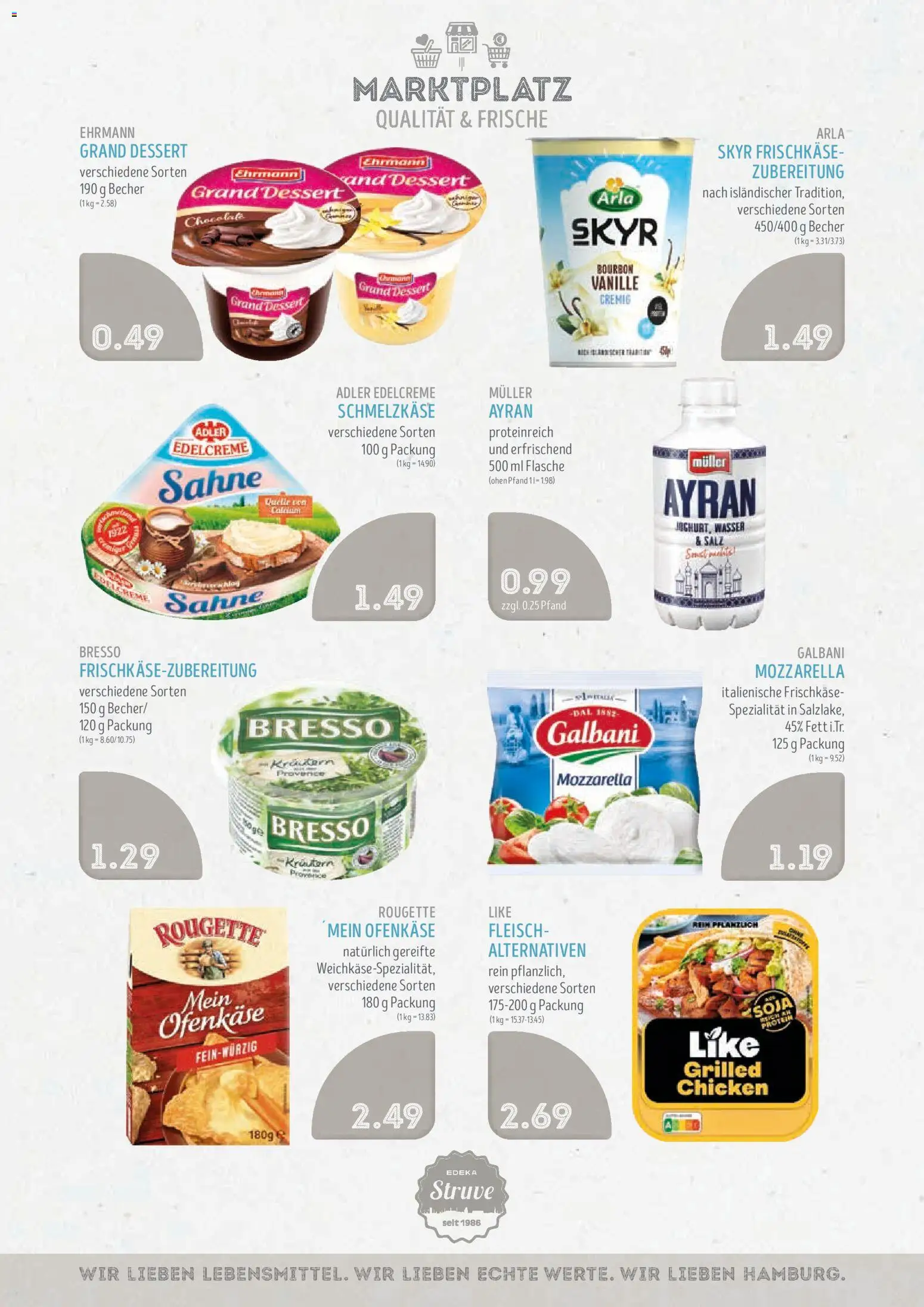 Edeka Struve Prospekt – gültig ab 14.09.2026 | Seite: 6 | Produkte: Joghurt, Wasser, Bourbon, Frischkase