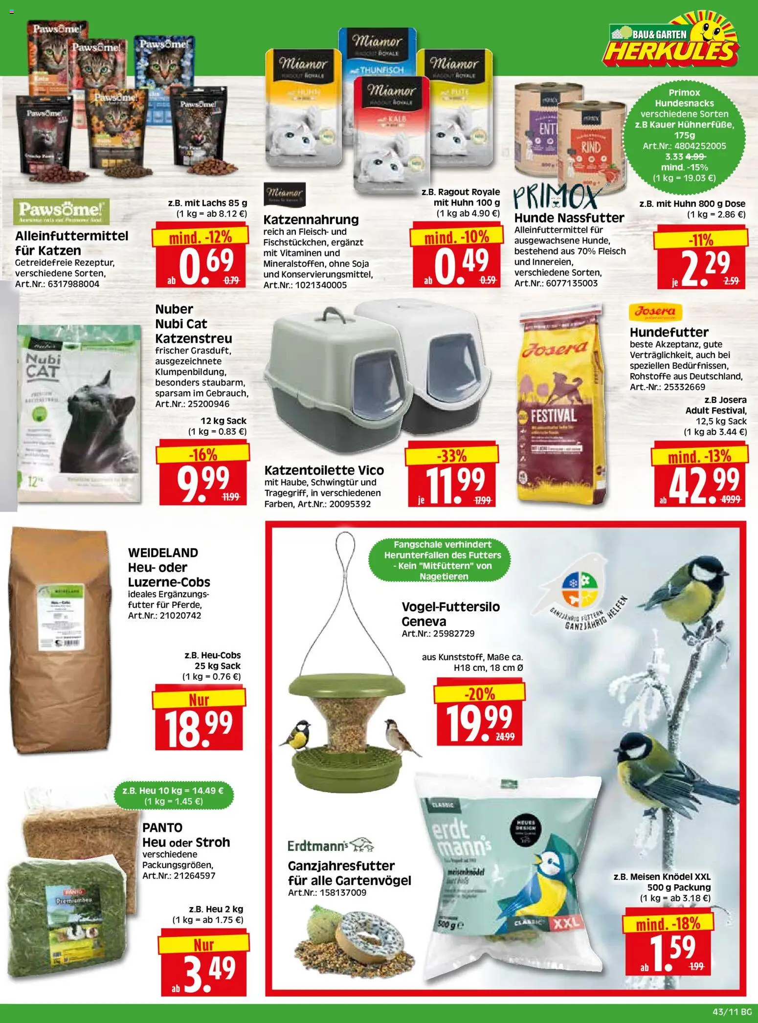 HERKULES Bau & Garten – gültig ab 19.10.2026 | Seite: 11 | Produkte: Thunfisch, Lachs, Fleisch