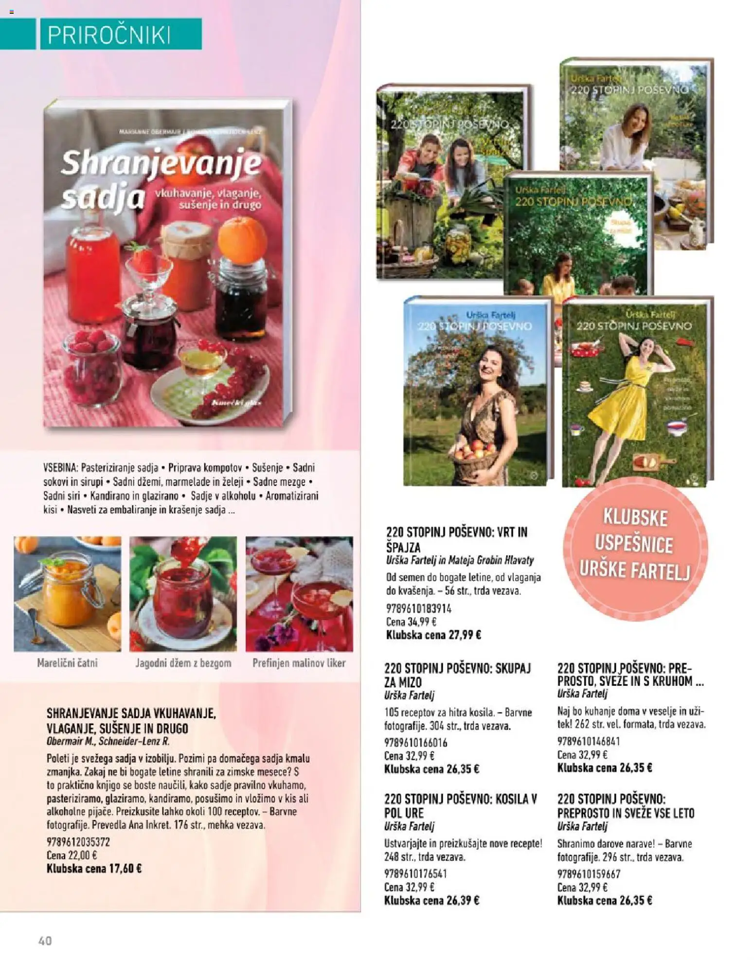Novi Svet knjige katalog ponudbe – veljaven od 20.07.2026 | Stran: 40 | Izdelki: Džem, Kis, Sadje