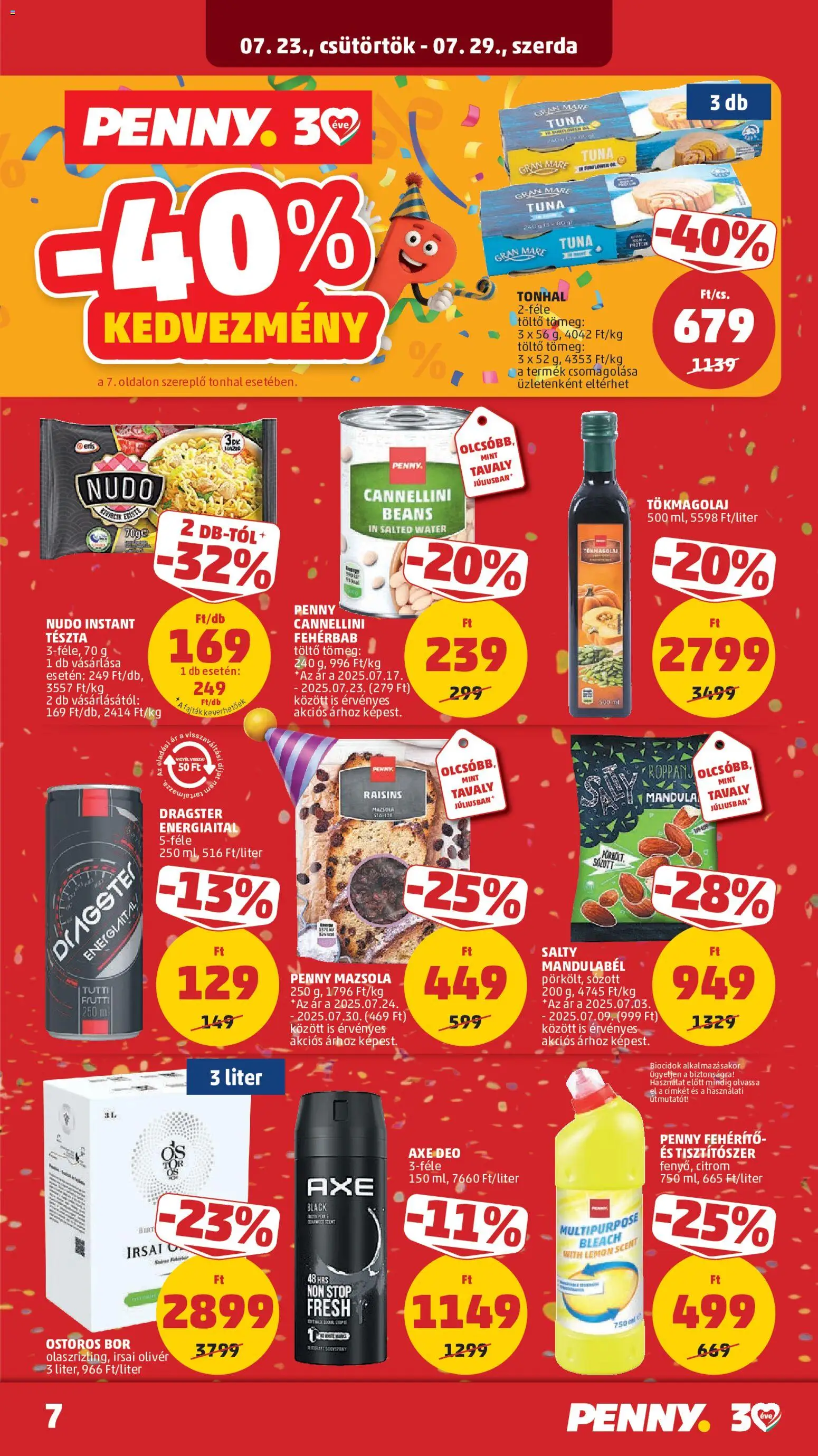 PENNY akciós ujság - amely érvényes a következő dátumtól: 2026.07.23. | Oldal: 10 | Termékek: Energy drink, Töltő, Tészta, Tökmagolaj