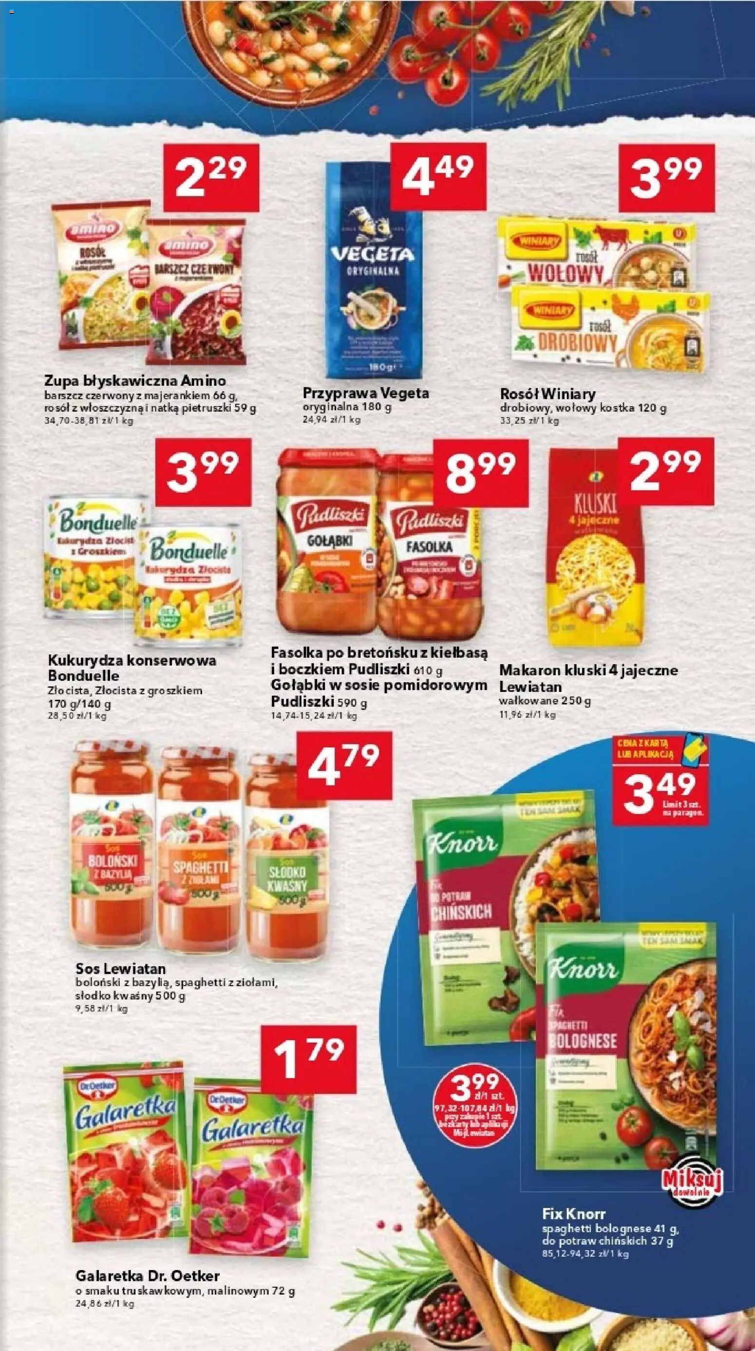 Lewiatan gazetka - Katowice od 02.06.2026 | Strona: 7 | Produkty: Galaretka, Bazylia, Makaron, Sos