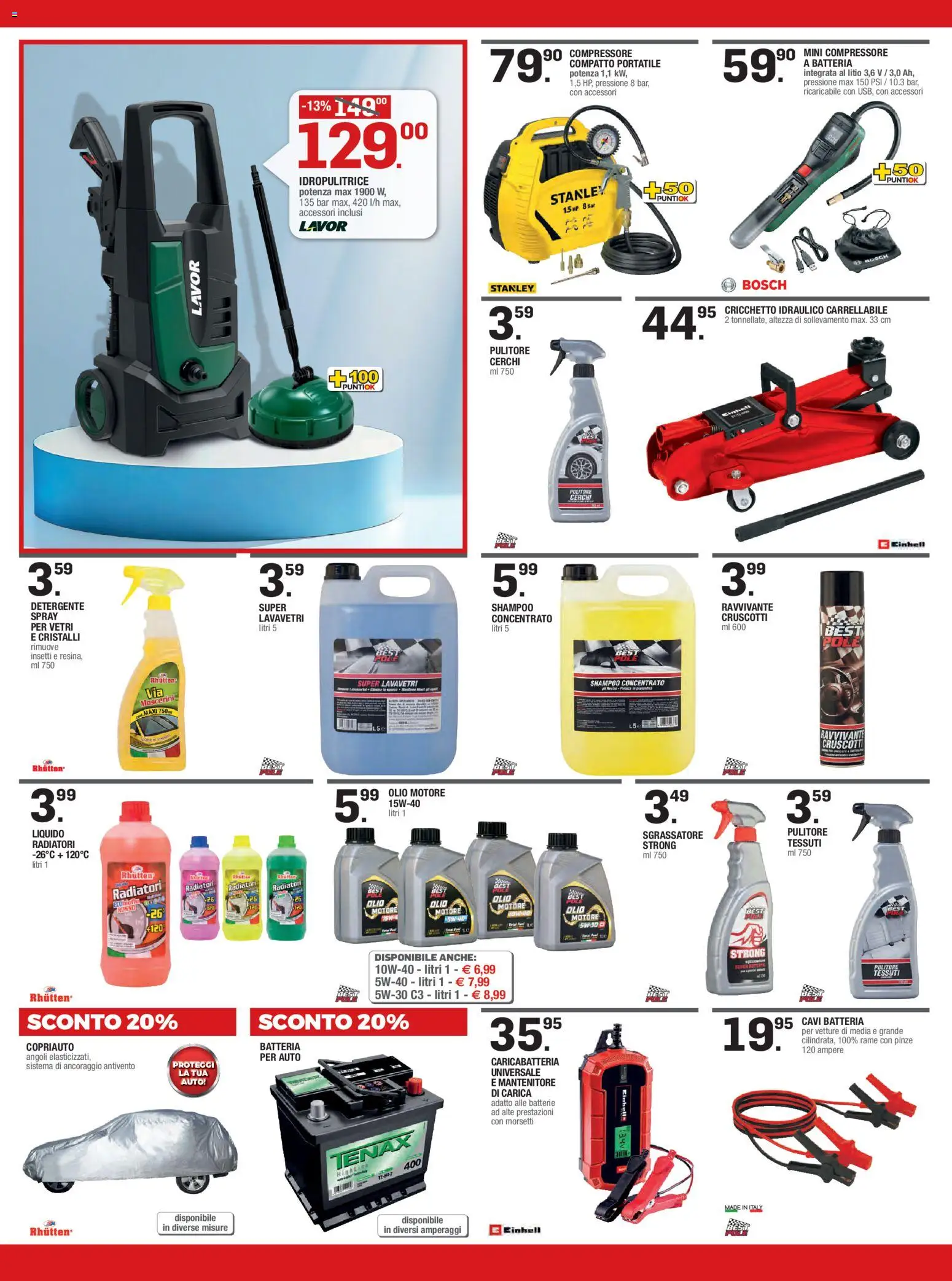 Volantino Brico OK del 09/07/2026 | Pagina: 6 | Prodotti: Shampoo, Olio motore, Olio, Batteria