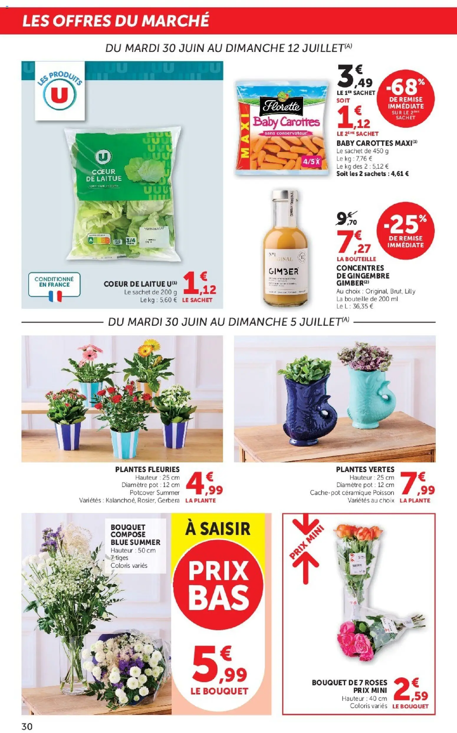 {H1} | Page: 30 | Produits: Carottes, Plantes, Laitue, Gingembre