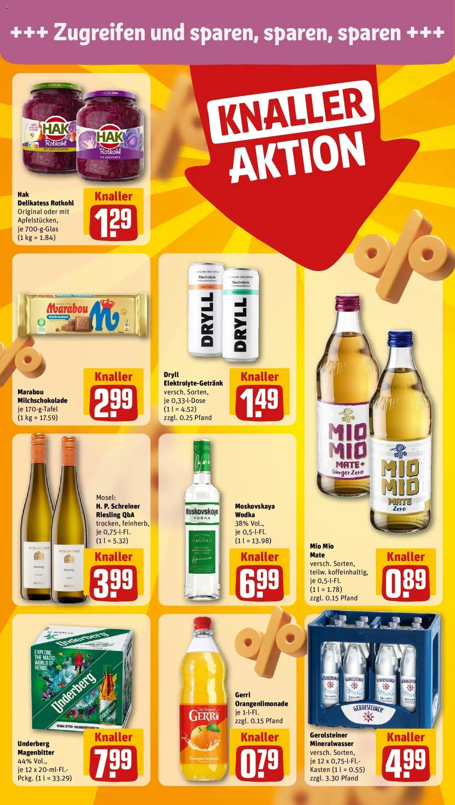 REWE Prospekt ab 19.10.2026 zum Blättern » Angebote | Seite: 8 | Produkte: Rotkohl, Mineralwasser, Vodka, Wodka