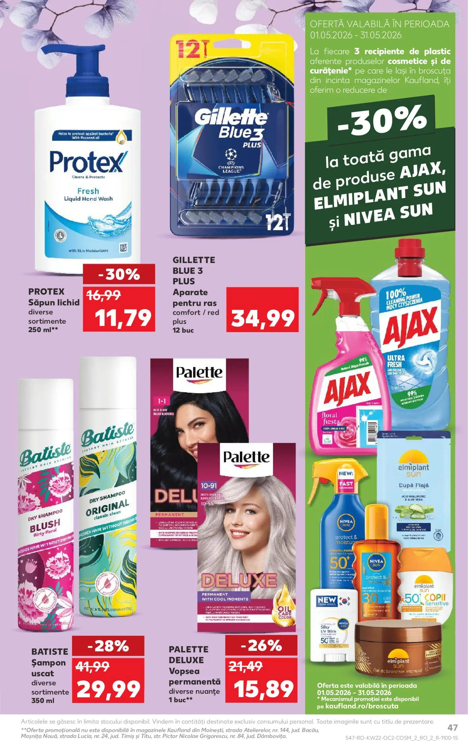 Kaufland RO akciós ujság - amely érvényes a következő dátumtól: 27.05.2026 | Oldal: 47 | Termékek: Aloe vera, Sampon