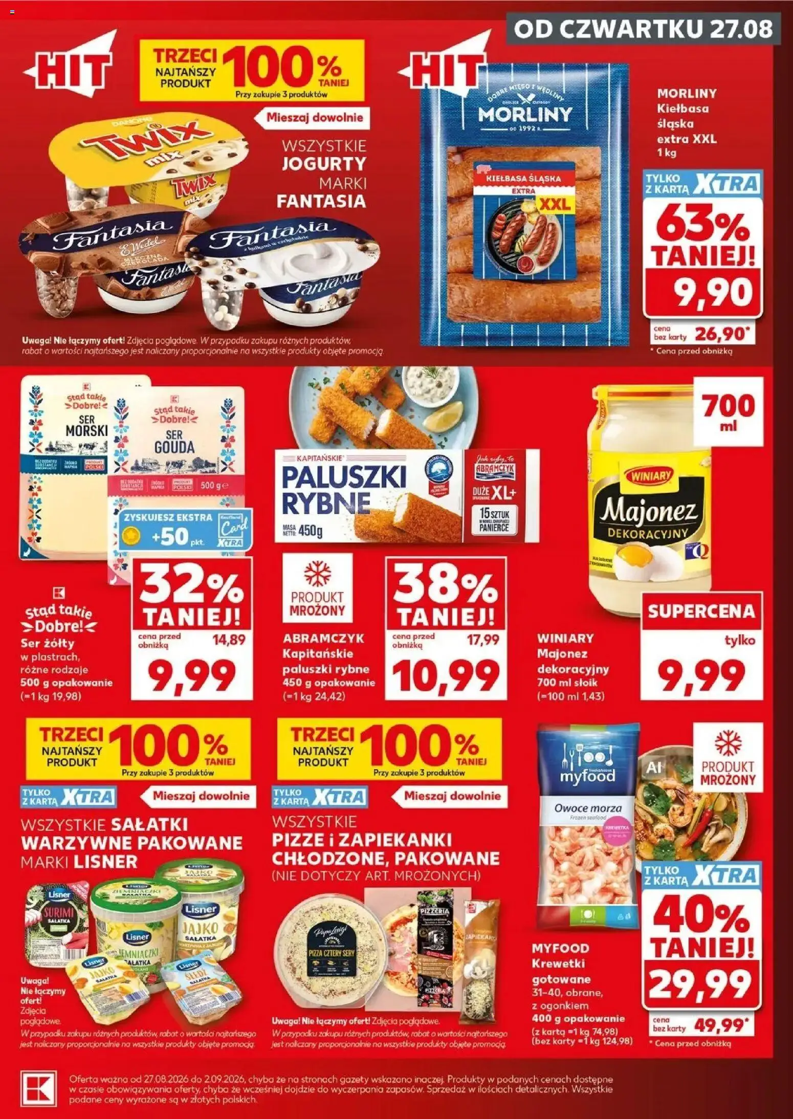 Kaufland gazetka - Mocny start od 31.08.2026 - od jutra PDF | Strona: 11 | Produkty: Sałatka, Majonez, Ser gouda, Owoce morza