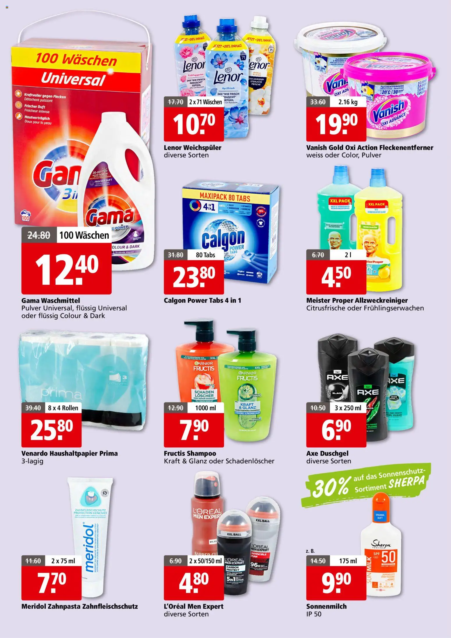 Aligro aktionen 2000 Schlieren, Gossau SG, Frauenfeld, Rapperswil-Jona, Sargans, Bern – gültig ab 08.06.2026 | Seite: 10 | Produkte: Pulver, Deodorant, Weichspüler, Waschmittel