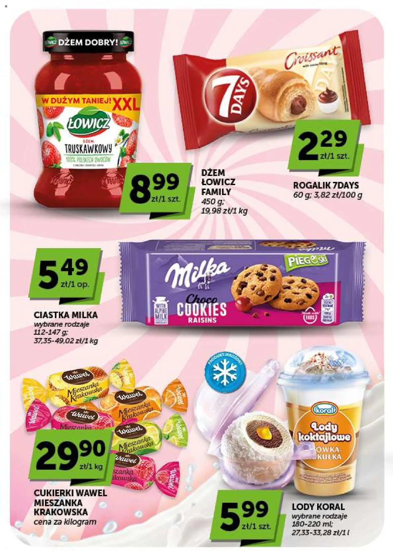 Euro Sklep gazetka - Market od 17.09.2026 | Strona: 24 | Produkty: Croissant, Mieszanka krakowska, Lody koral, Lody