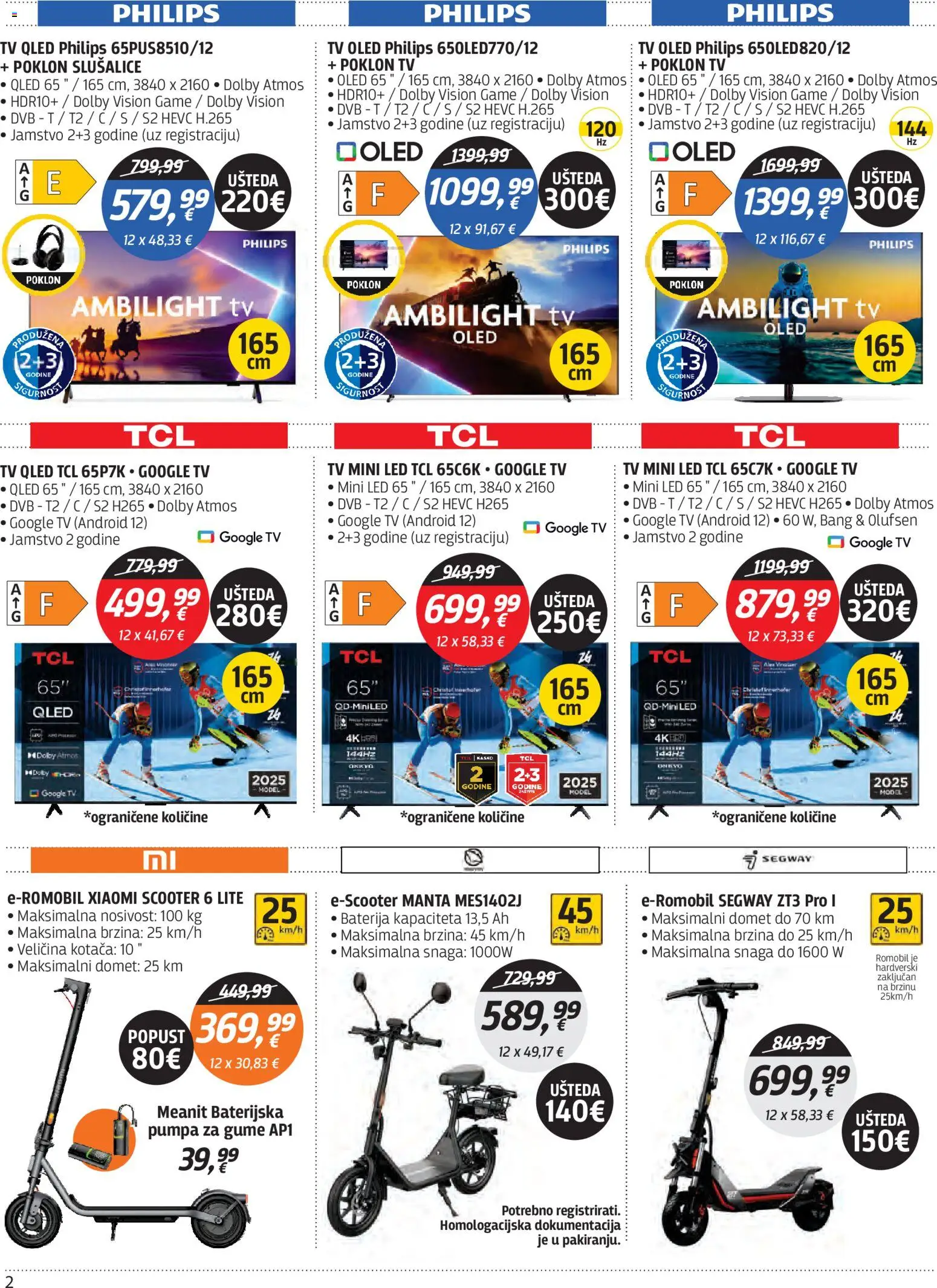 Centar Tehnike katalog | vrijedi od 06.07.2026 | Stranica: 2 | Proizvodi: Baterija, Romobil, Tv, Slušalice