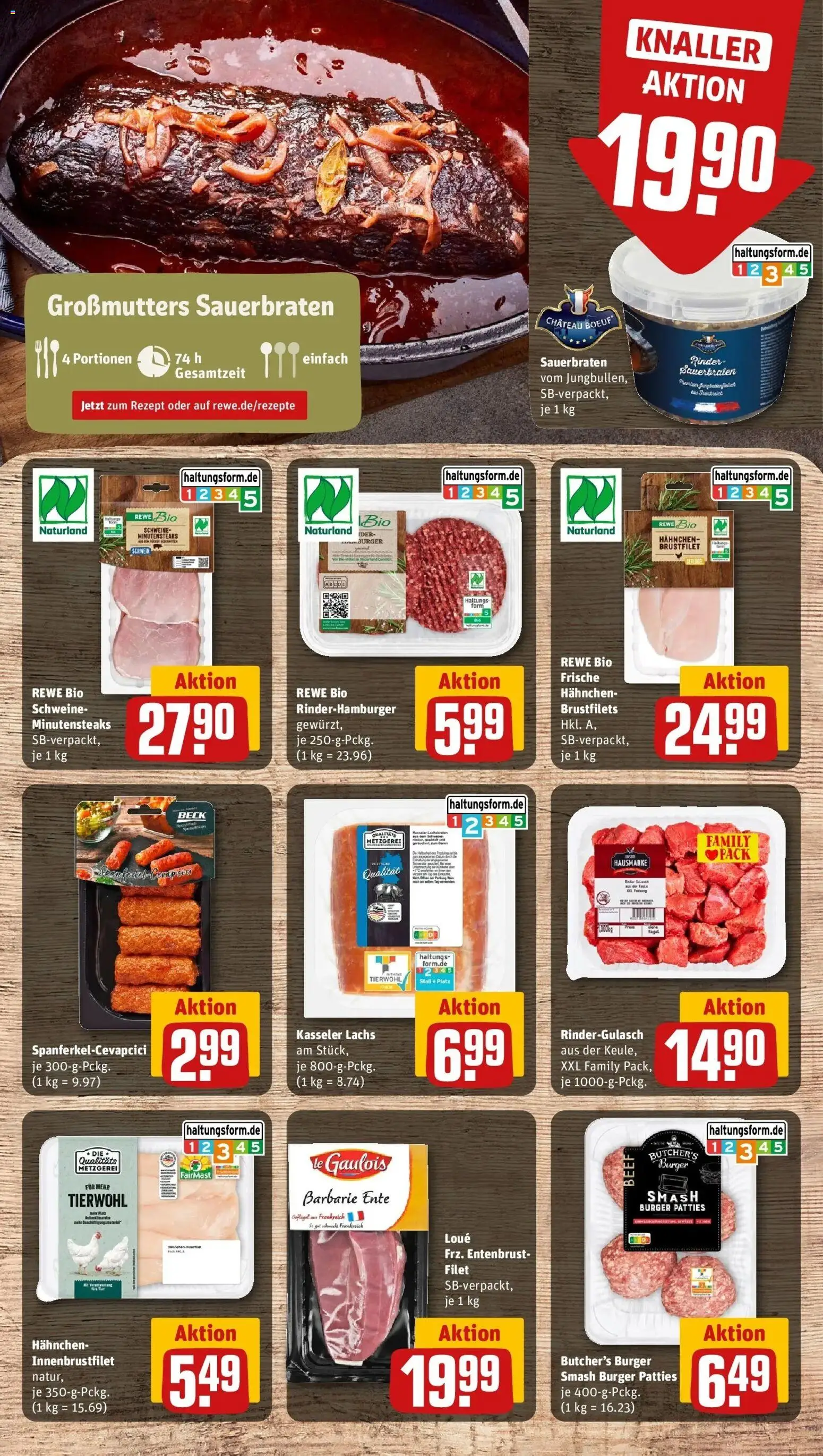 REWE Prospekt ab 12.10.2026 zum Blättern » Angebote | Seite: 6 | Produkte: Hahnchen, Burger, Lachs, Ente