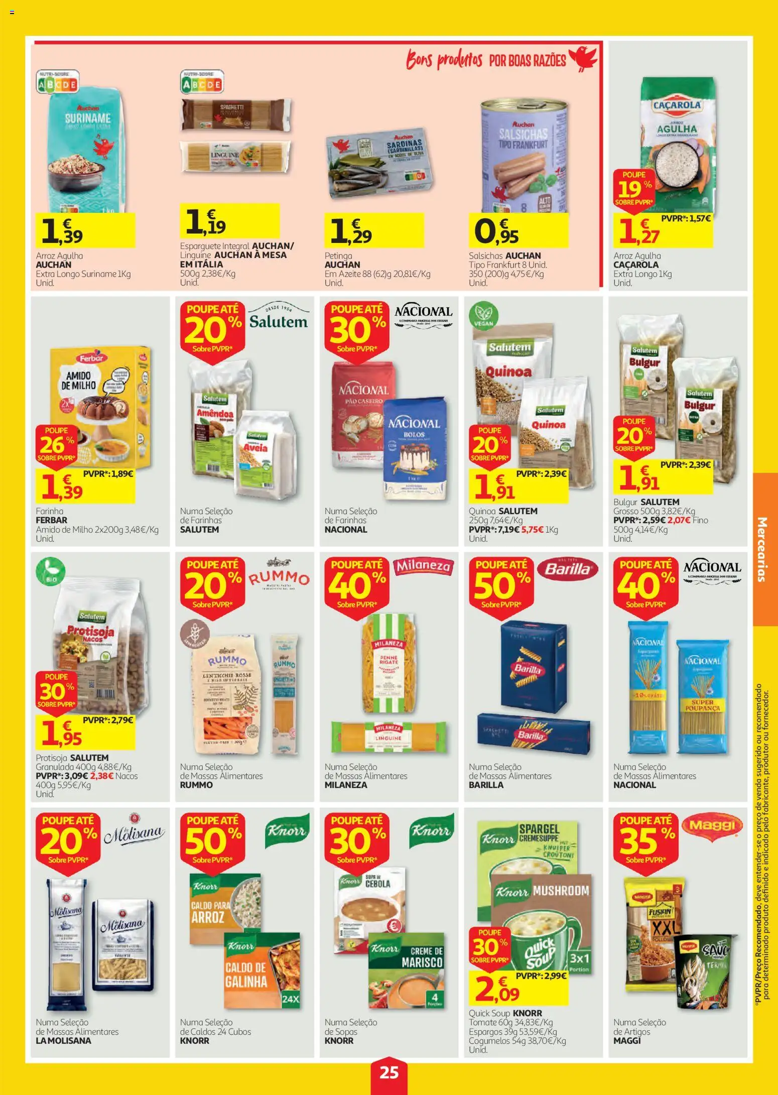 Auchan folheto │ válido de 01/10/2026 | Página: 25 | Produtos: Quinoa, Arroz, Cogumelos, Farinha