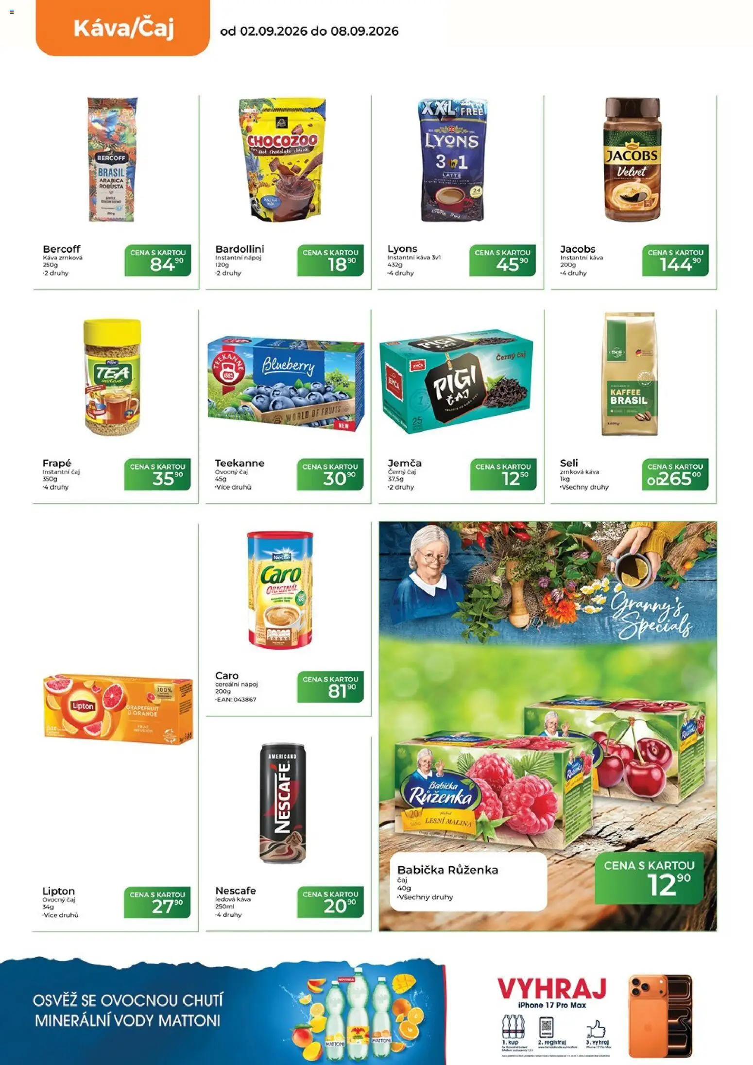 Tamda Foods leták od 02.09.2026 | Strana: 22 | Produkty: Mattoni, Instantní káva, Jacobs, Nescafé