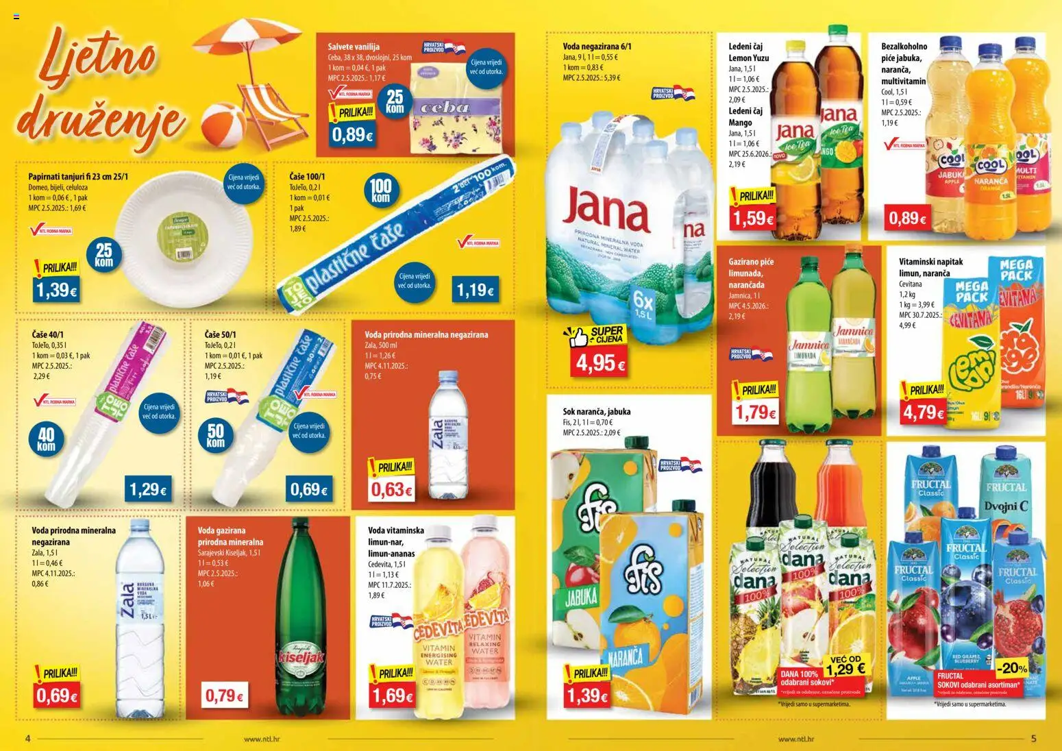 NTL katalog | vrijedi od 12.08.2026 | Stranica: 3 | Proizvodi: Salvete, Jamnica, Gazirana voda, Jabuka