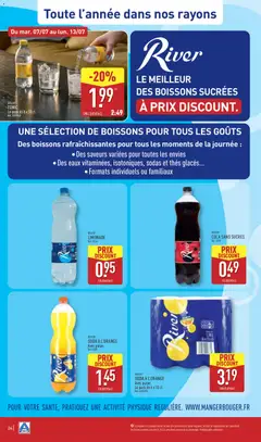Aldi - Prévisualisation de RIVER® LIMONADE, 1.5 L valide à partir de 07/07/2026 | Page: 26 | Produits: Glaces, Sodas, Orange, Limonade
